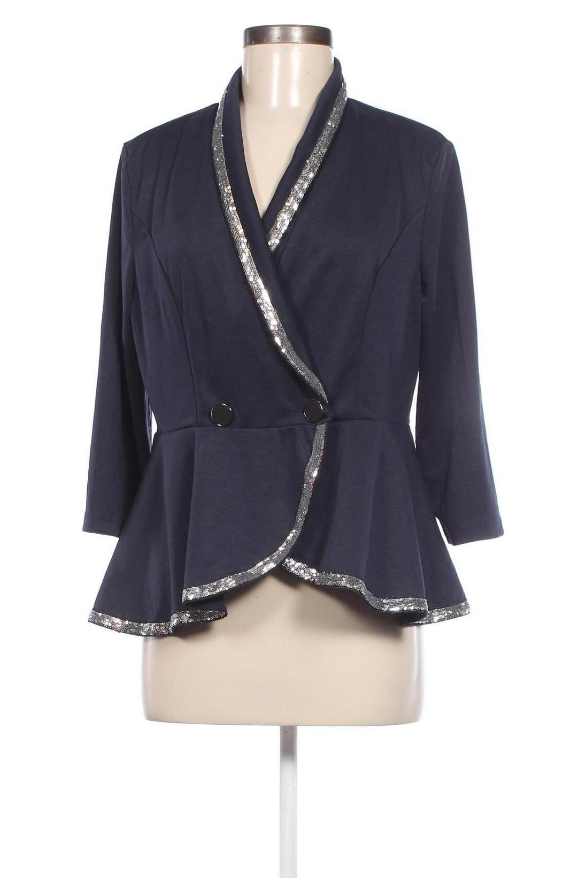 Γυναικείο σακάκι SHEIN, Μέγεθος XL, Χρώμα Μπλέ, Τιμή 13,61 €