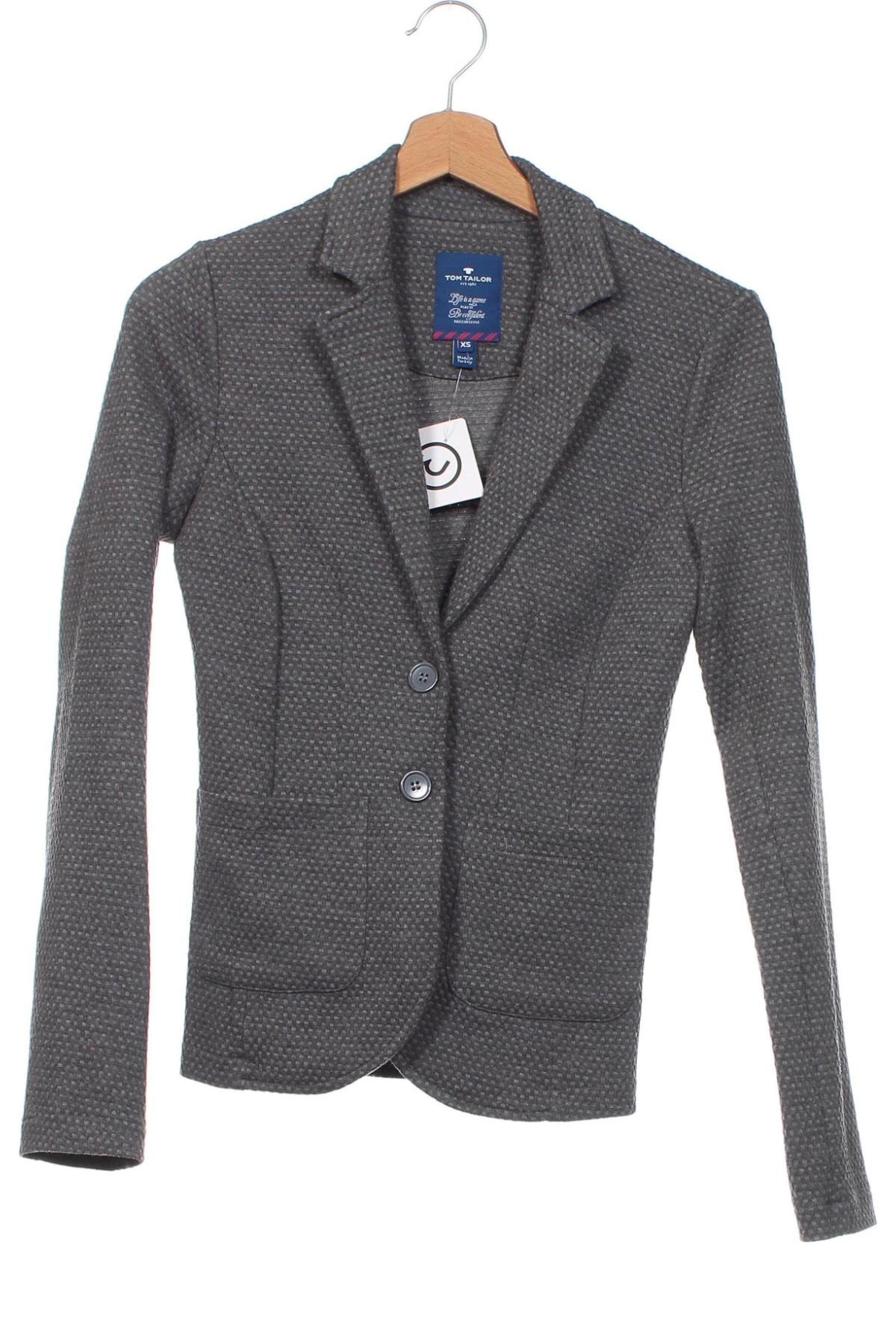 Дамско сако Tom Tailor, Размер XS, Цвят Сив, Цена 27,00 лв.