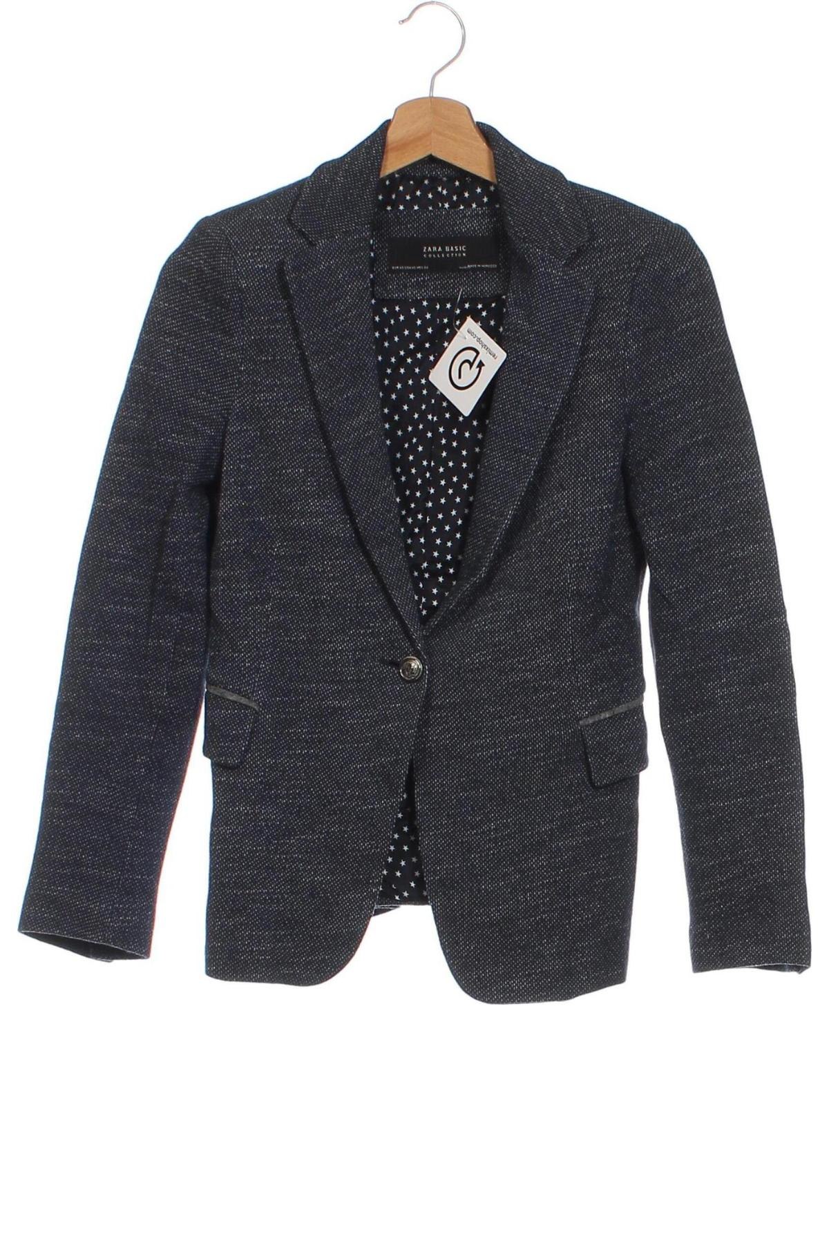 Γυναικείο σακάκι Zara, Μέγεθος XS, Χρώμα Μπλέ, Τιμή 13,99 €