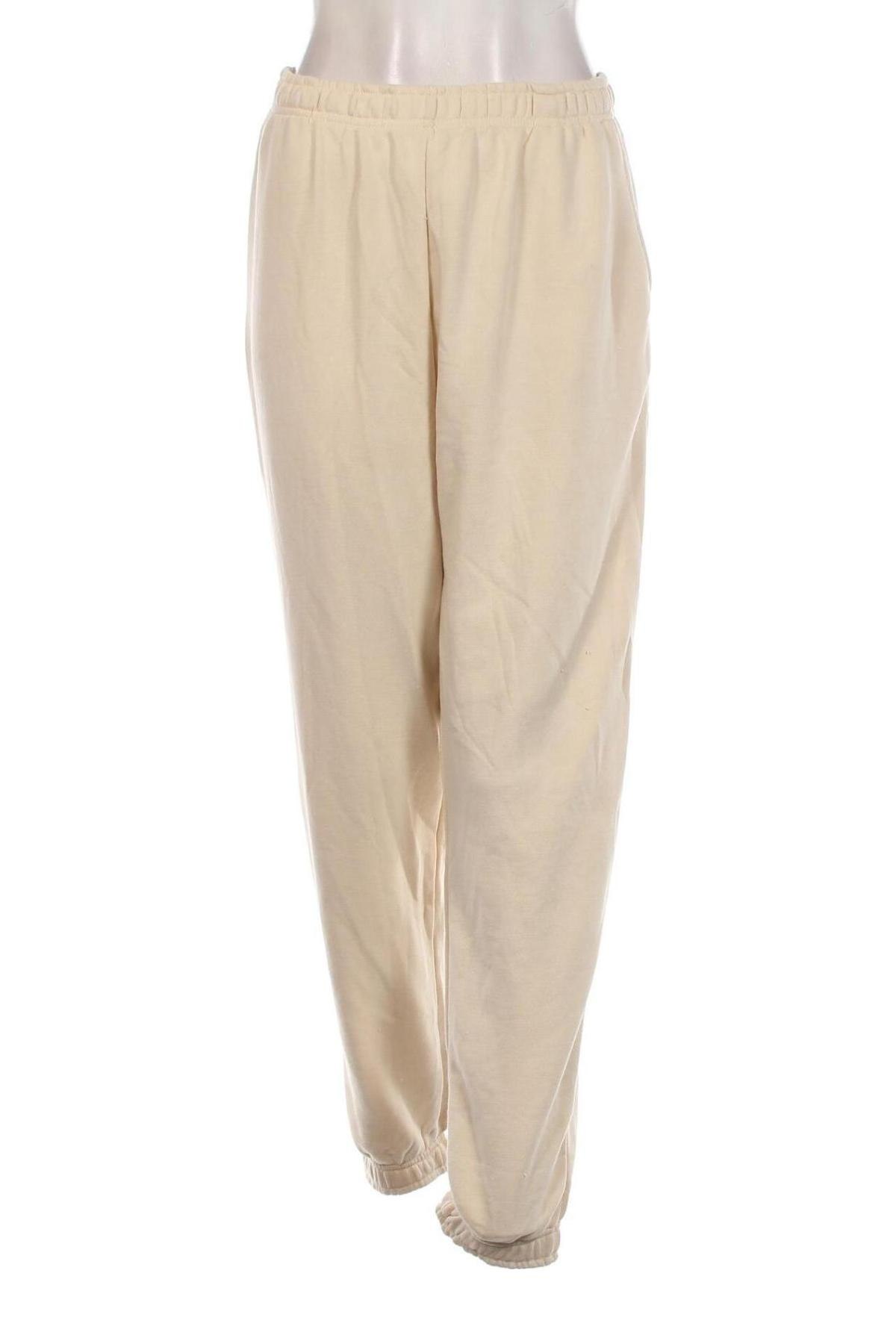 Γυναικείο αθλητικό παντελόνι Pull&Bear, Μέγεθος XL, Χρώμα Εκρού, Τιμή 14,23 €