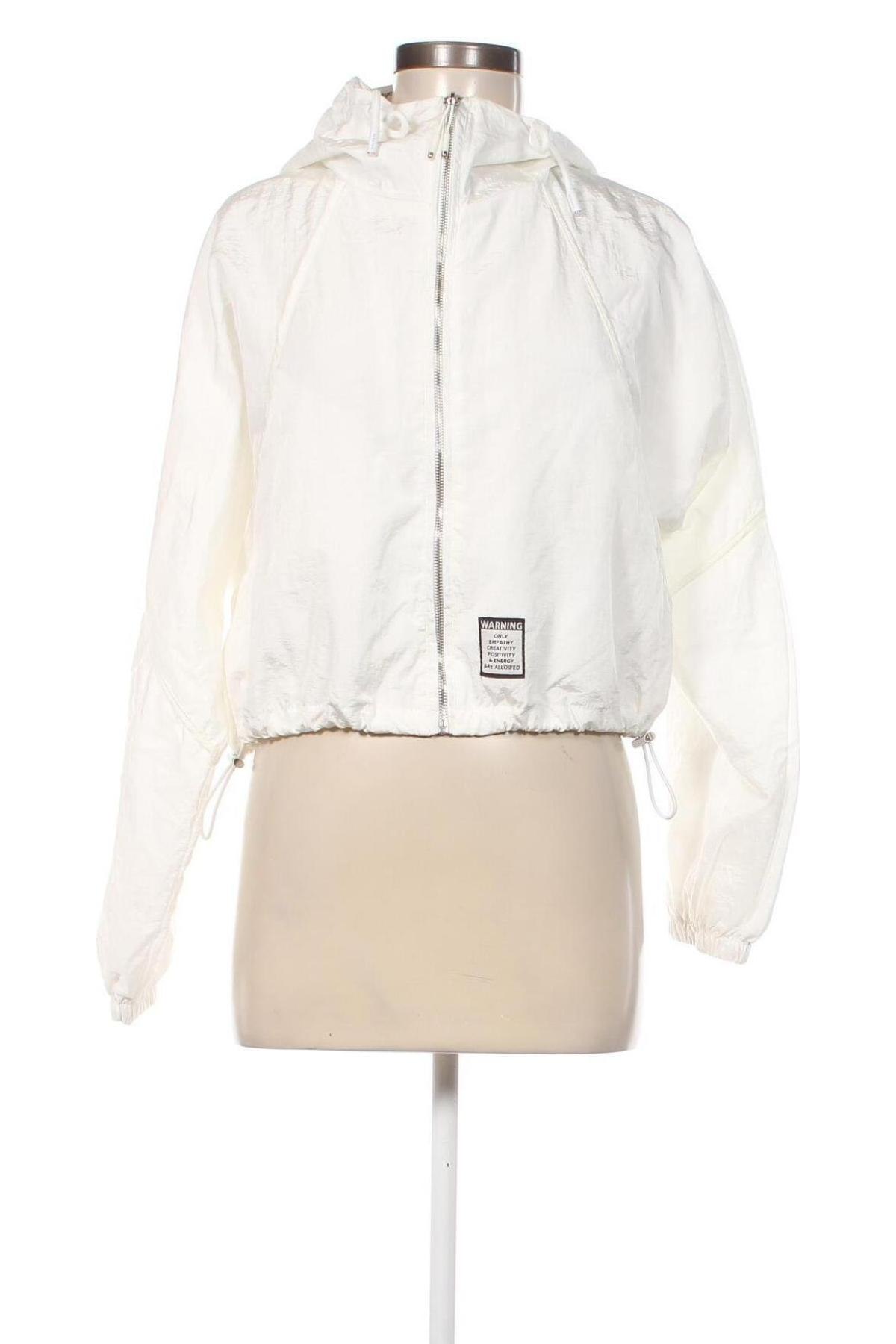 Γυναικείο μπουφάν Bershka, Μέγεθος M, Χρώμα Λευκό, Τιμή 17,00 €
