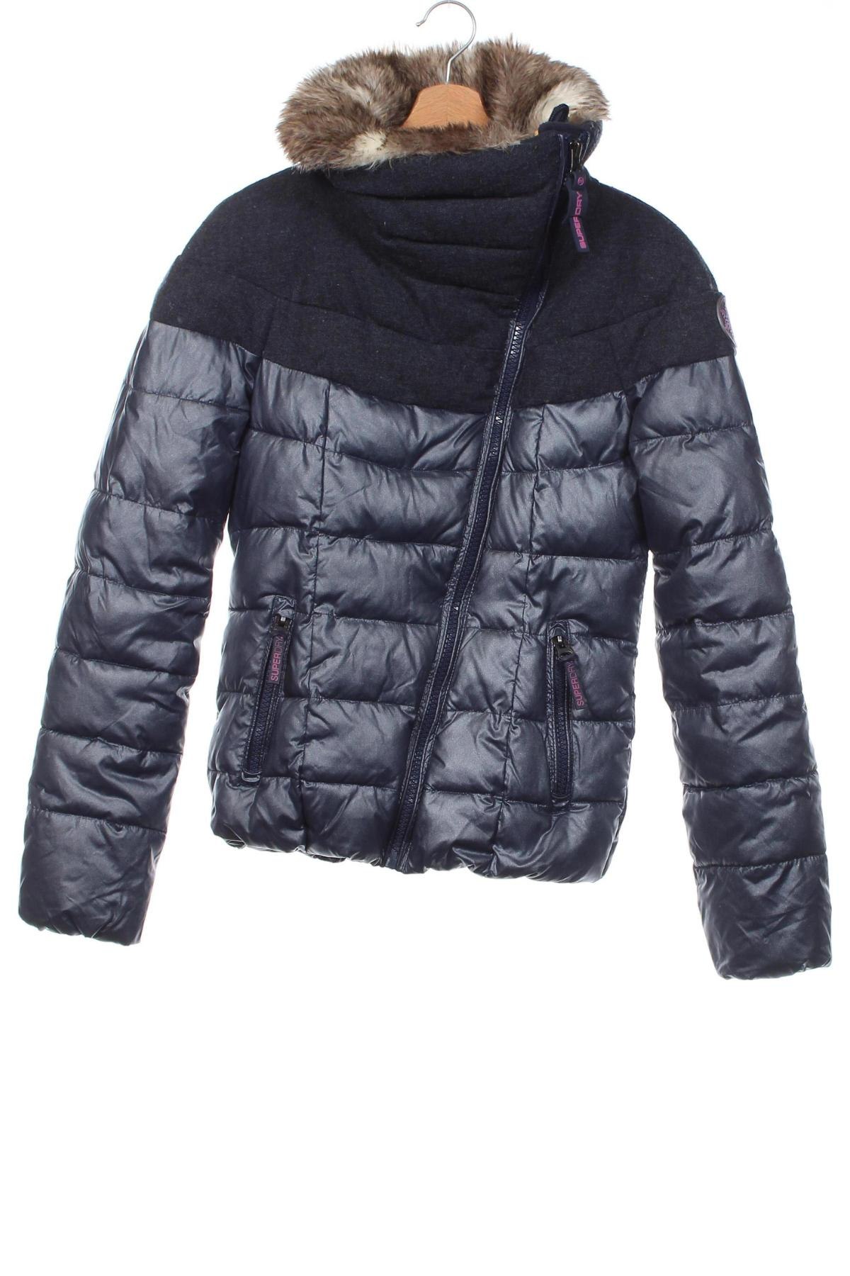 Γυναικείο μπουφάν Superdry, Μέγεθος XS, Χρώμα Μπλέ, Τιμή 35,04 €