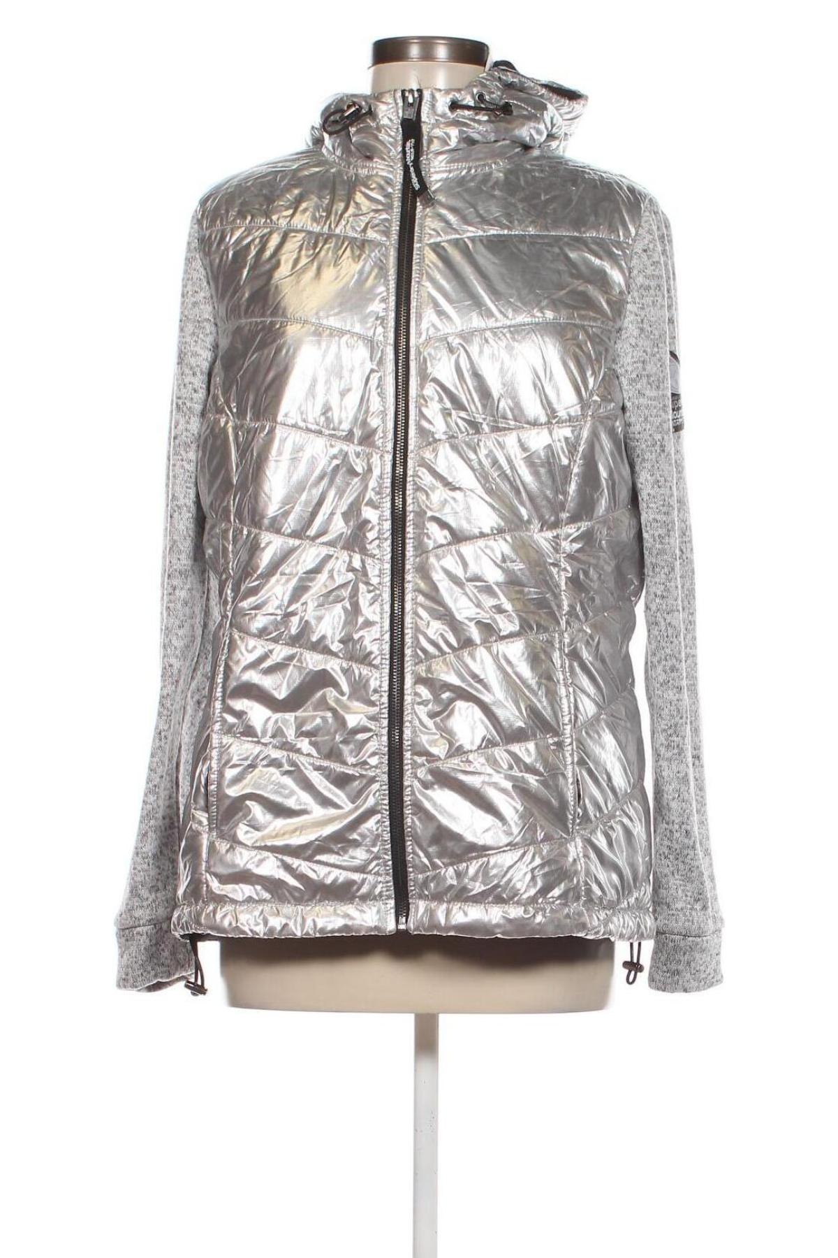 Γυναικείο μπουφάν Superdry, Μέγεθος L, Χρώμα Ασημί, Τιμή 34,52 €