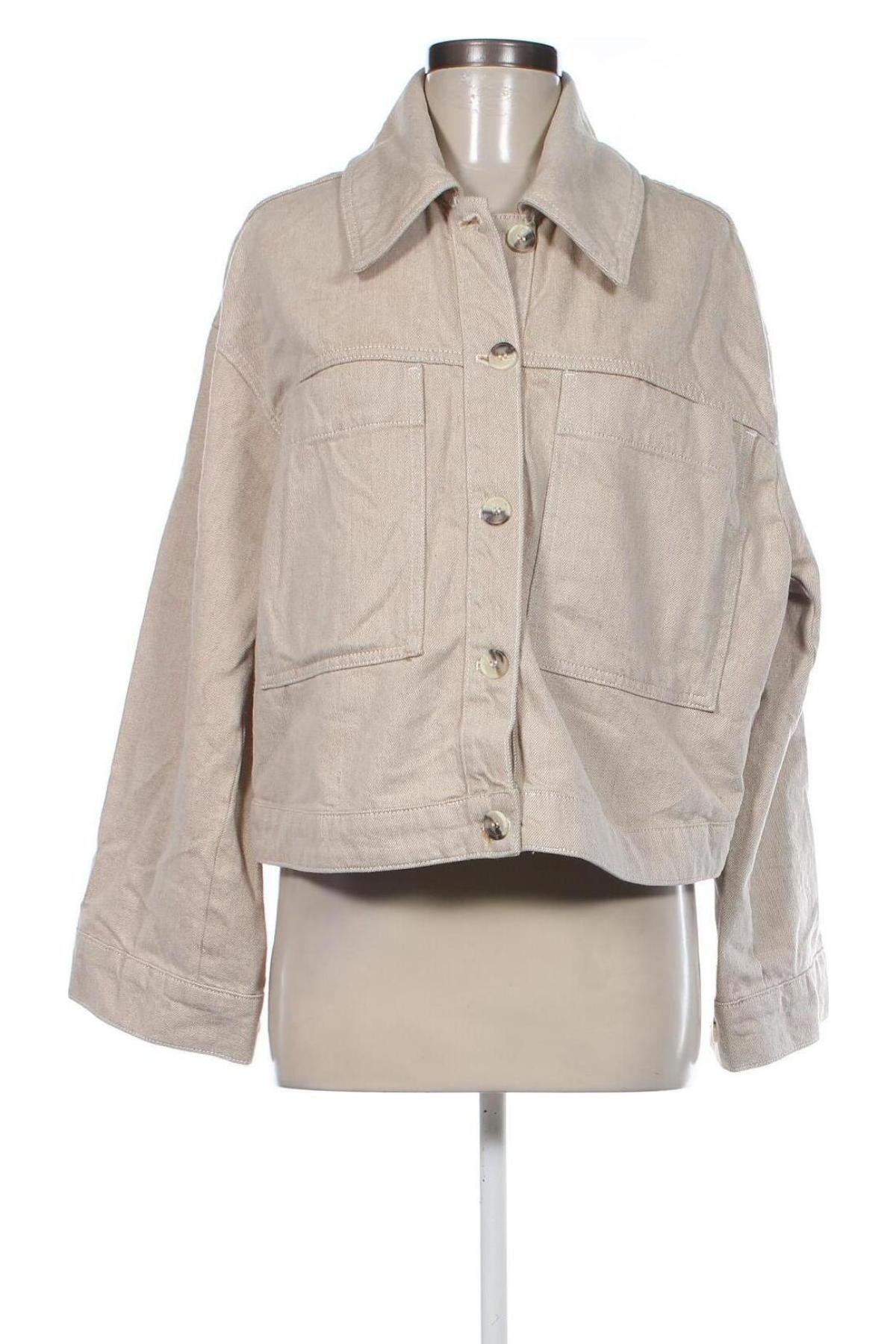 Γυναικείο μπουφάν Zara, Μέγεθος L, Χρώμα  Μπέζ, Τιμή 13,69 €