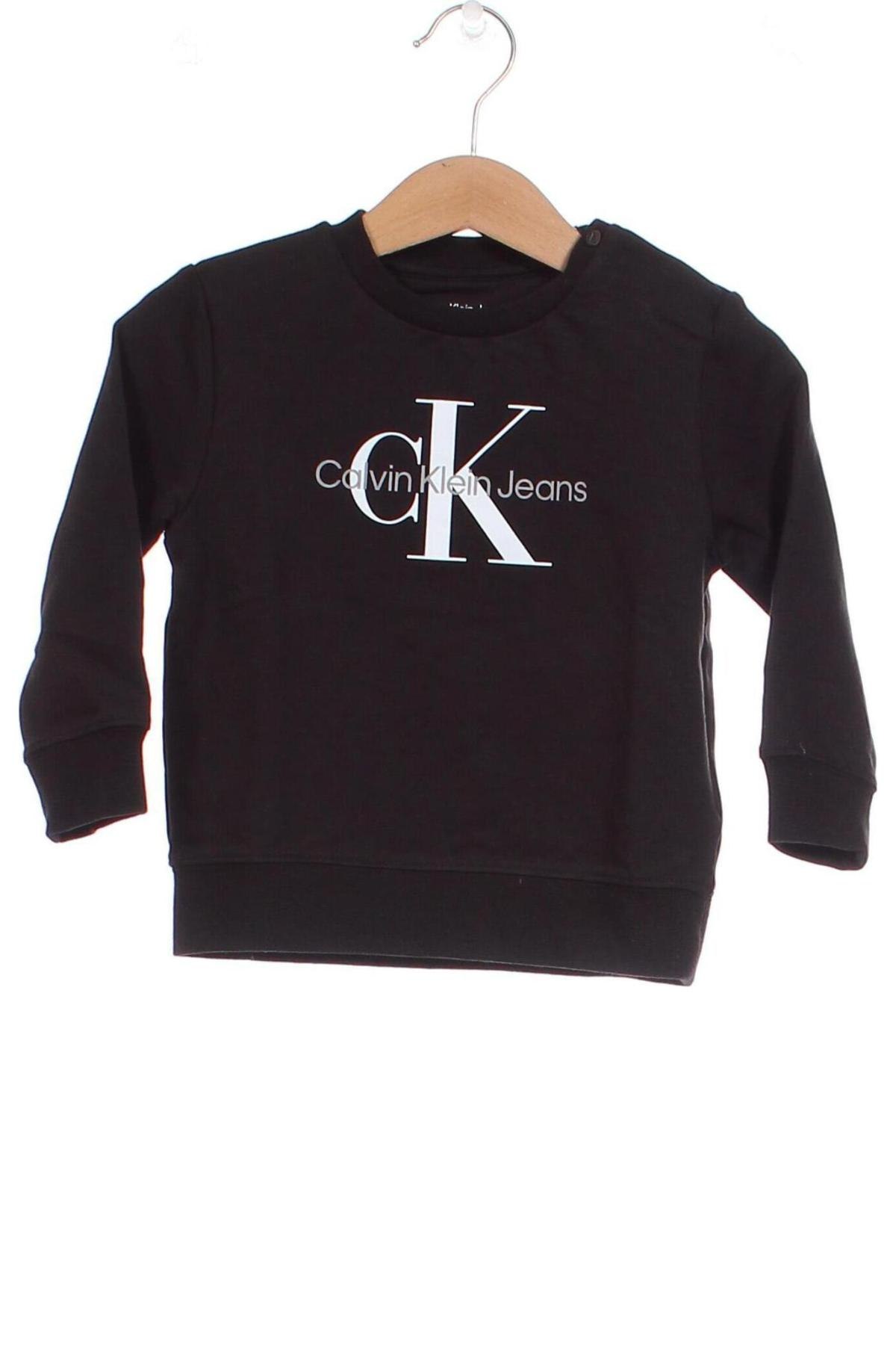 Παιδική μπλούζα Calvin Klein, Μέγεθος 9-12m/ 74-80 εκ., Χρώμα Μαύρο, Τιμή 31,96 €