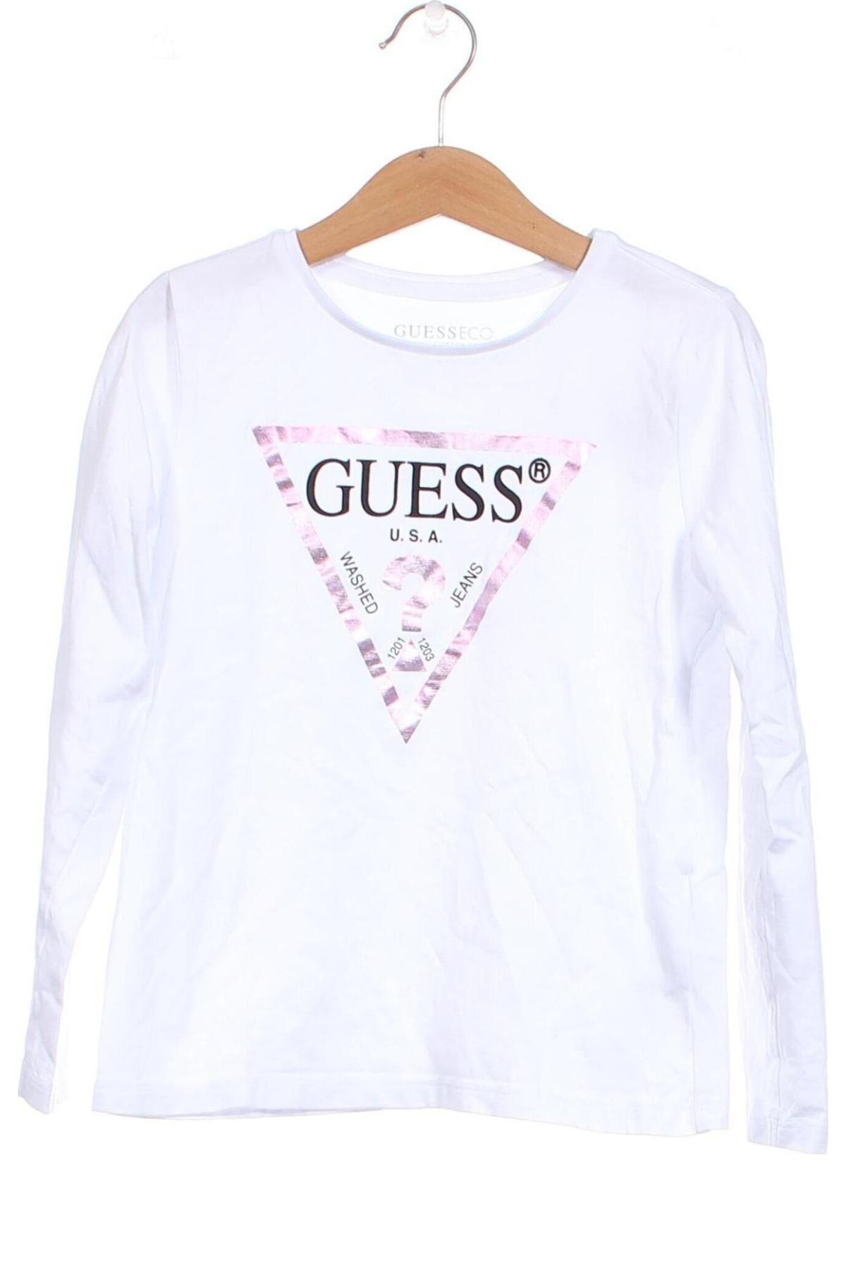 Kinder Shirt Guess, Größe 6-7y/ 122-128 cm, Farbe Weiß, Preis € 39,69