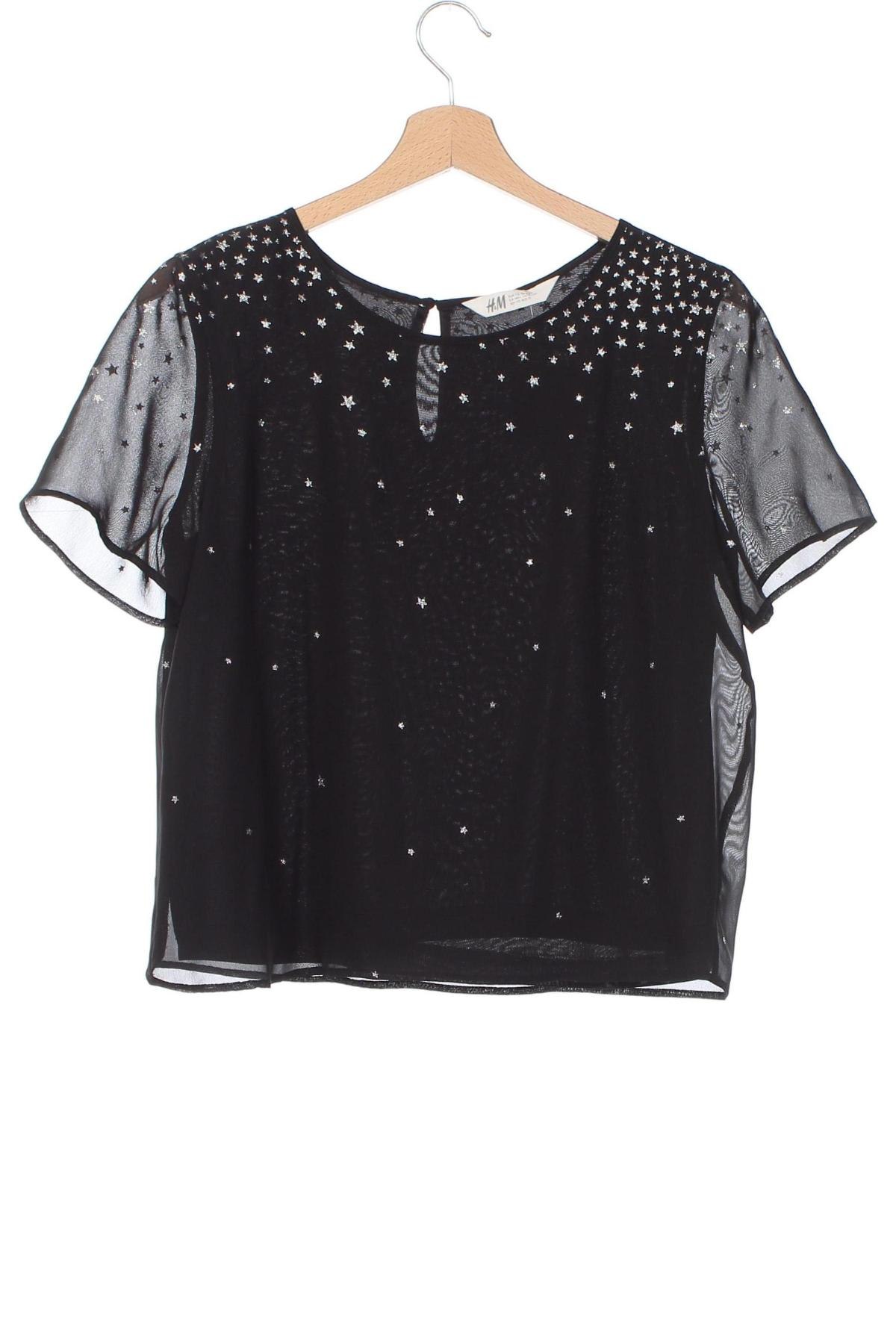 Детска блуза H&M, Размер 15-18y/ 170-176 см, Цвят Черен, Цена 6,70 лв.