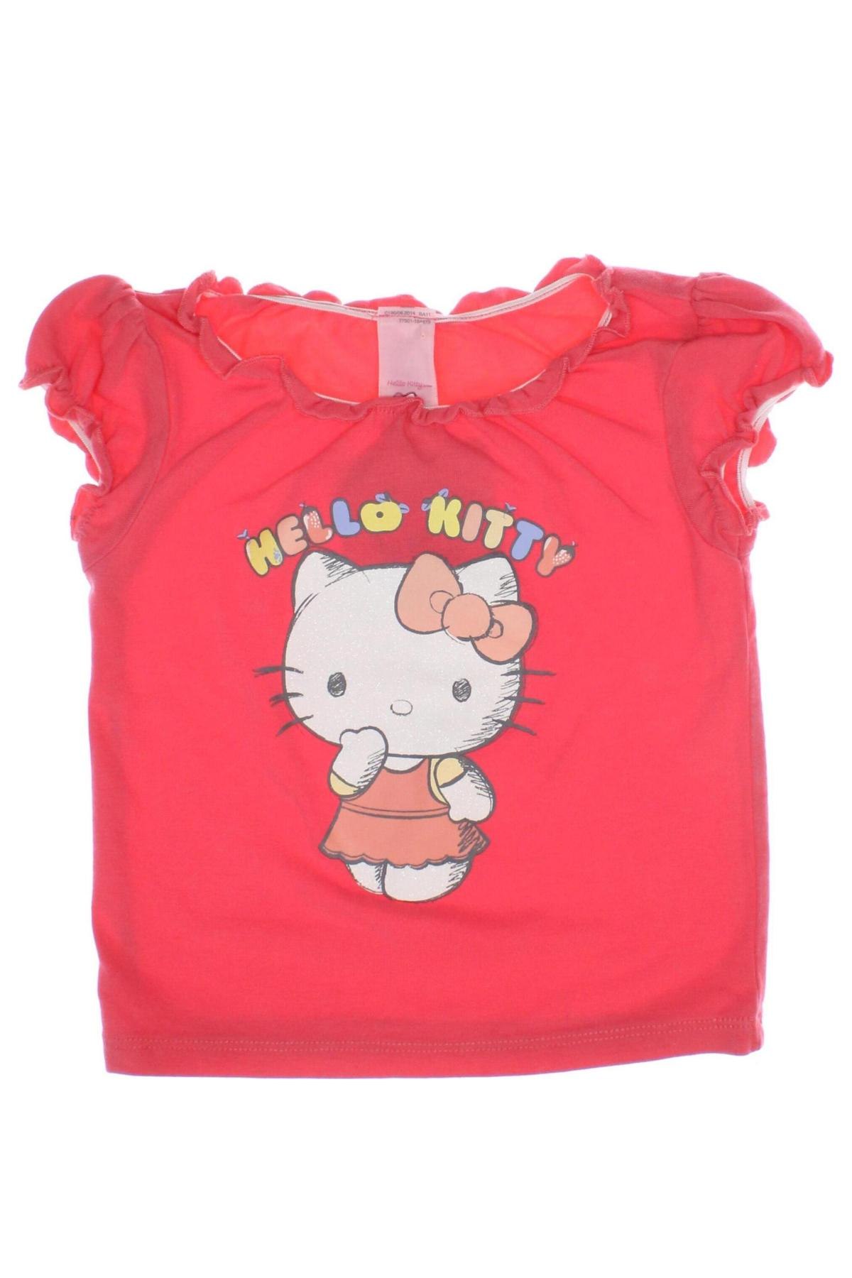 Dziecięca bluzka Hello Kitty, Rozmiar 9-12m/ 74-80 cm, Kolor Różowy, Cena 15,73 zł