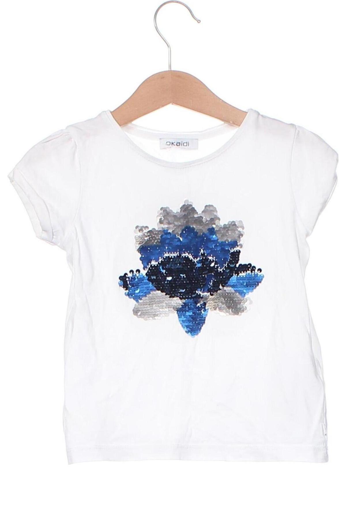 Παιδική μπλούζα Okaidi, Μέγεθος 18-24m/ 86-98 εκ., Χρώμα Λευκό, Τιμή 3,68 €