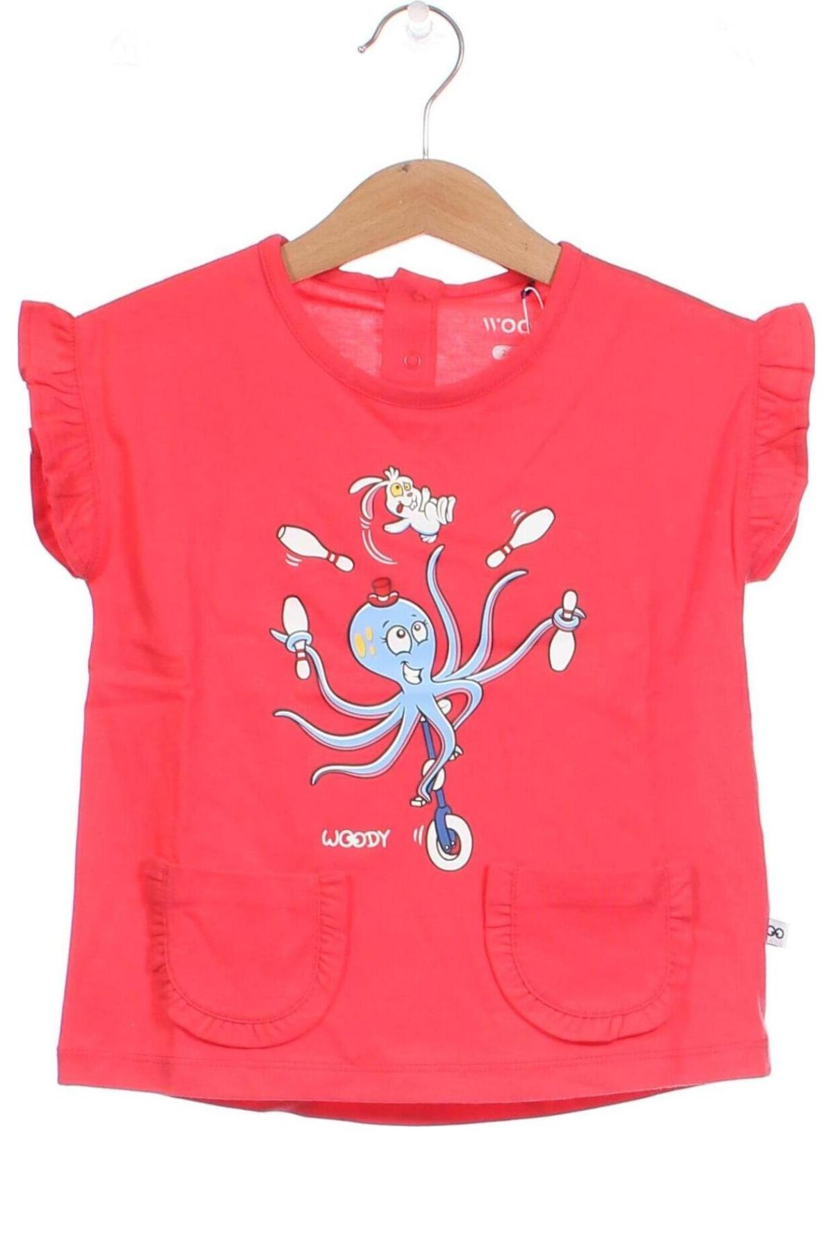 Kinder Shirt Woody, Größe 18-24m/ 86-98 cm, Farbe Rosa, Preis 3,71 €