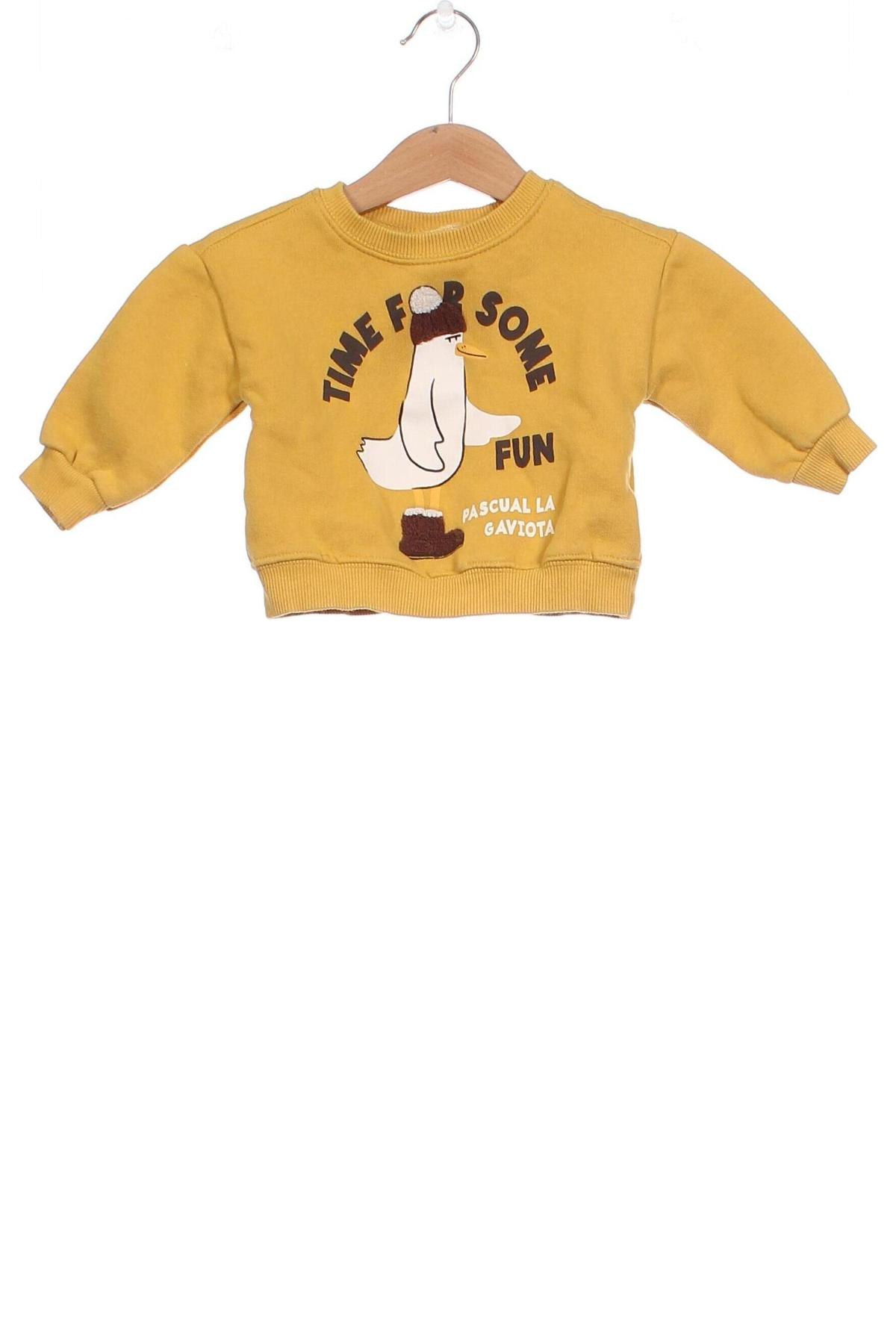 Детска блуза Zara, Размер 6-9m/ 68-74 см, Цвят Жълт, Цена 14,11 лв.