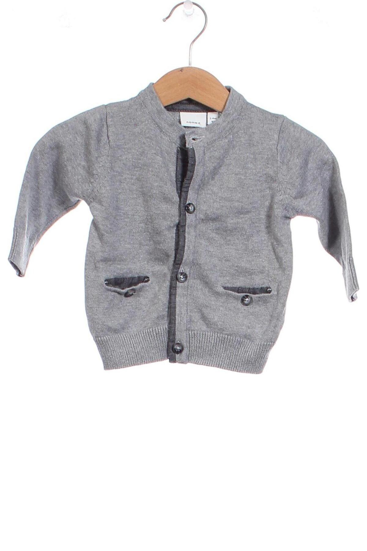 Kinder Strickjacke Name It, Größe 2-3m/ 56-62 cm, Farbe Grau, Preis € 6,75