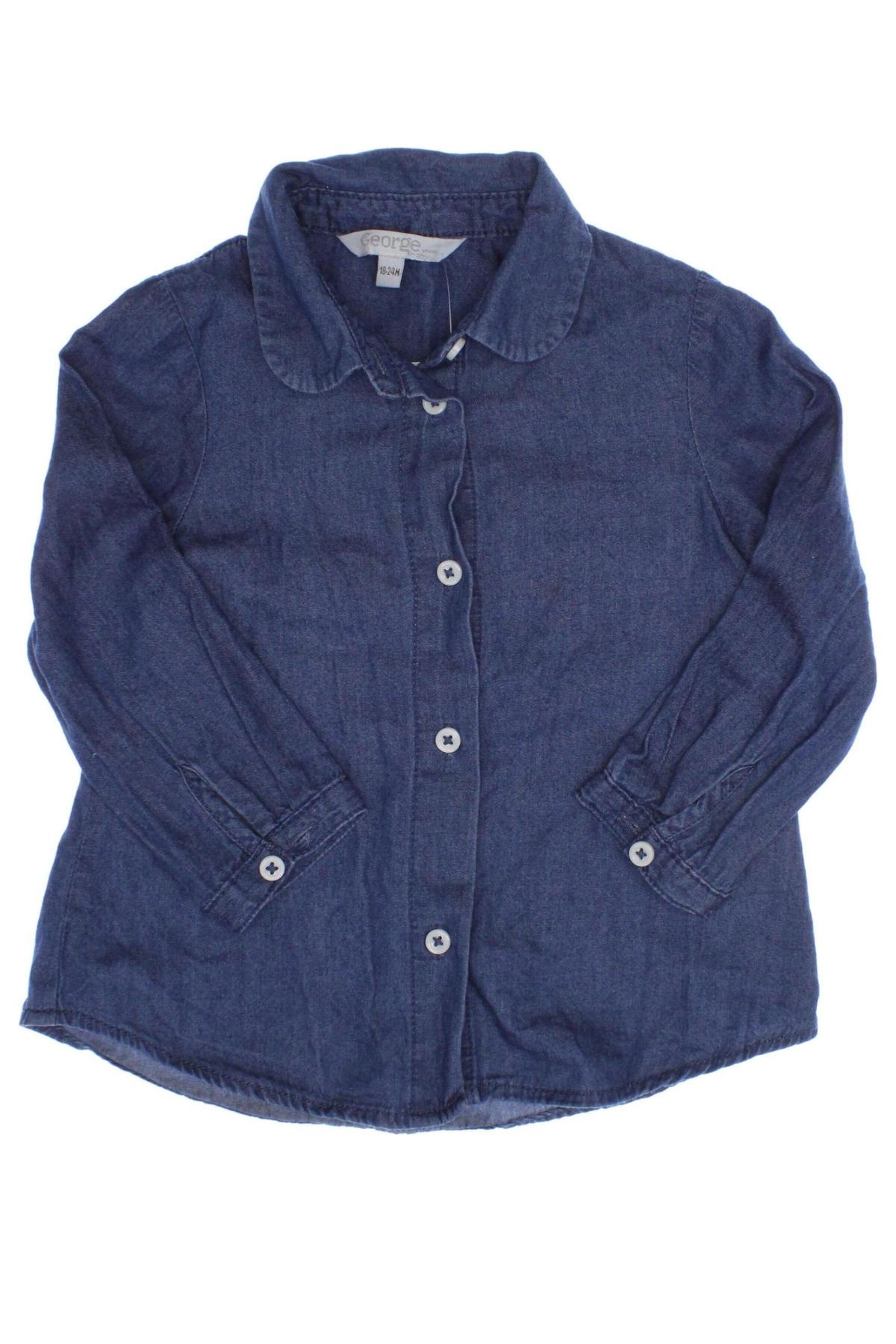 Kinderhemd George, Größe 18-24m/ 86-98 cm, Farbe Blau, Preis 3,61 €
