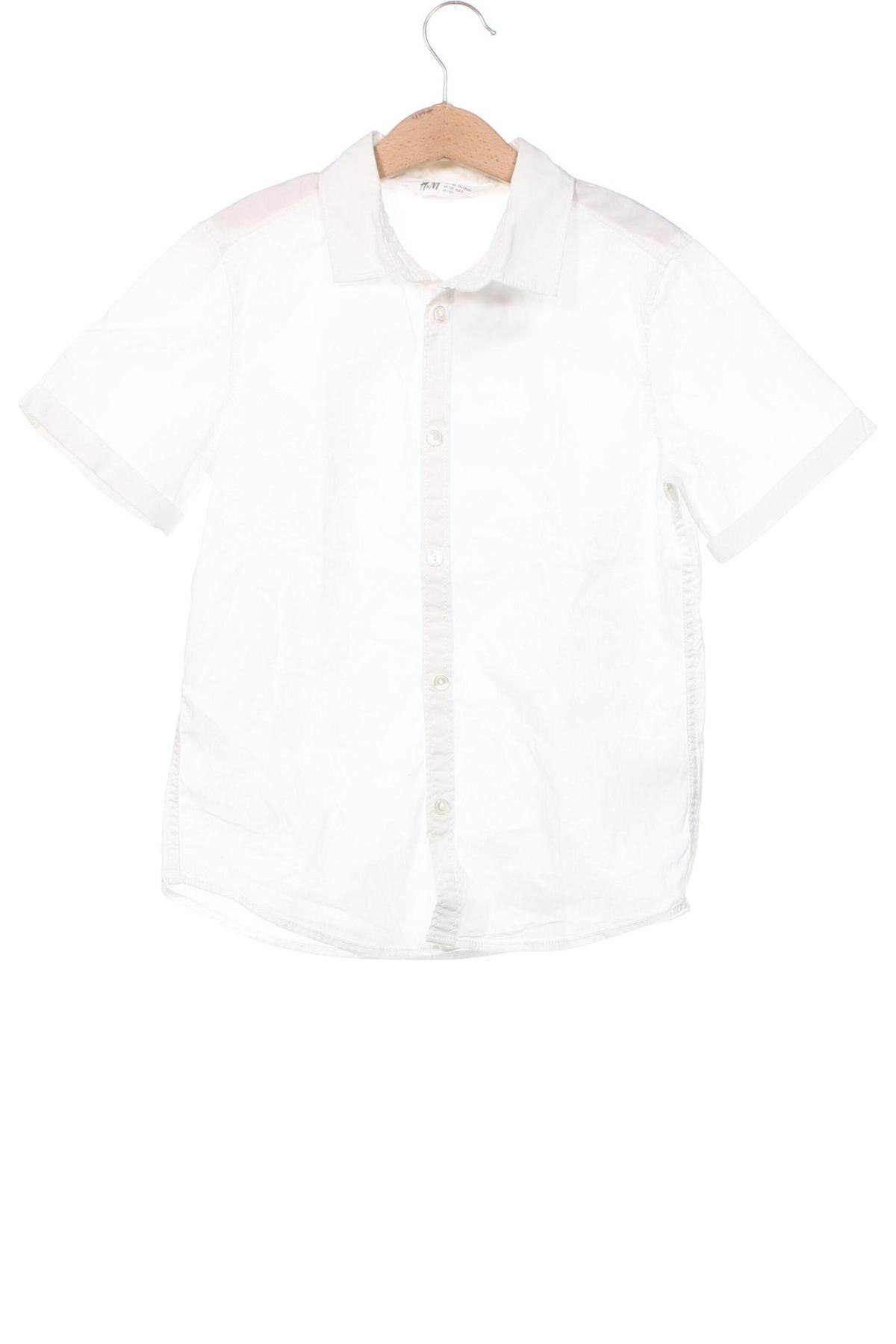 Kinderhemd H&M, Größe 7-8y/ 128-134 cm, Farbe Weiß, Preis 6,00 €