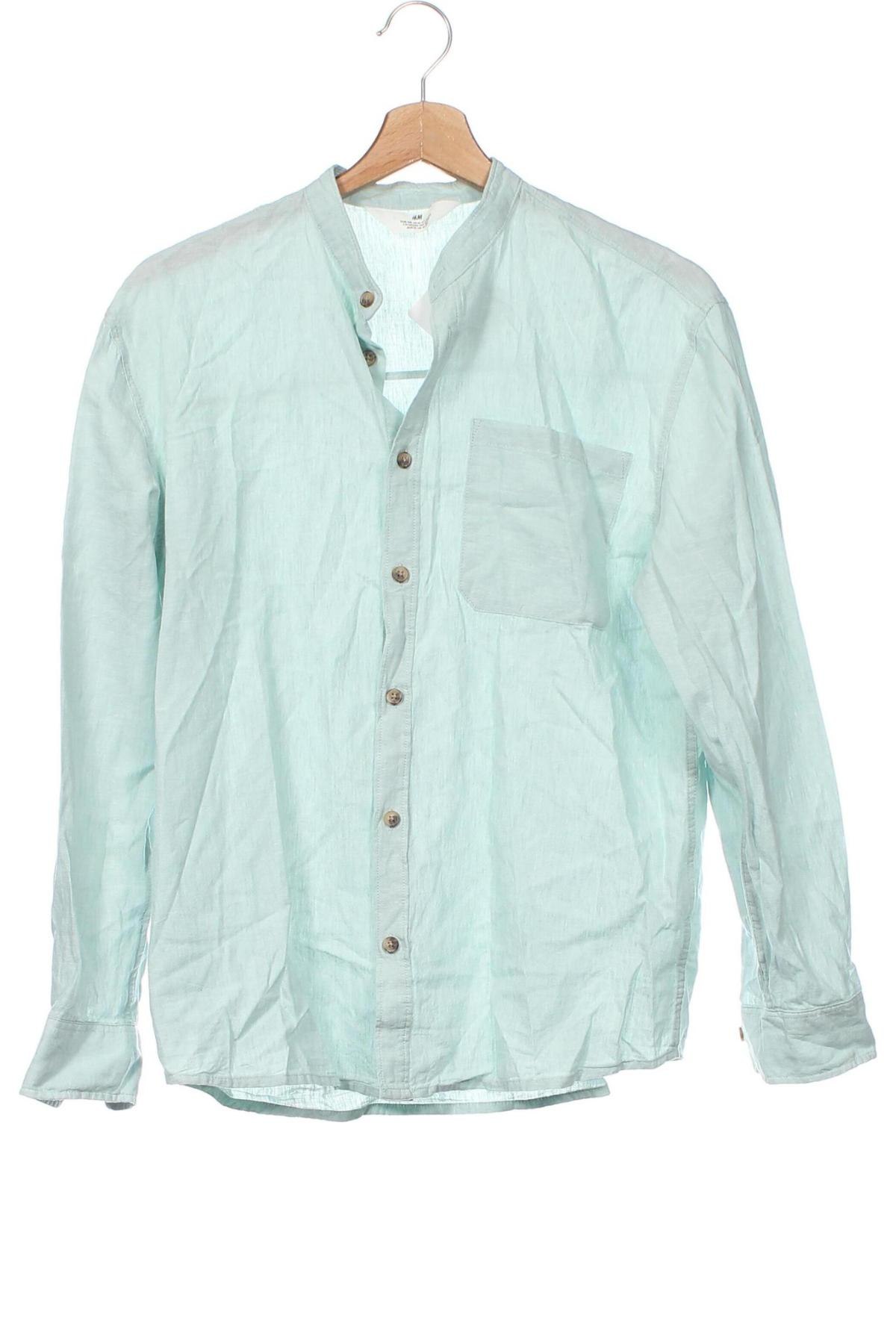 Παιδικό πουκάμισο H&M, Μέγεθος 12-13y/ 158-164 εκ., Χρώμα Πράσινο, Τιμή 6,02 €