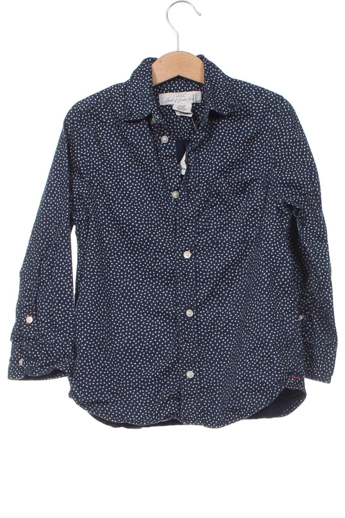 Kinderhemd H&M L.O.G.G., Größe 4-5y/ 110-116 cm, Farbe Blau, Preis 3,43 €