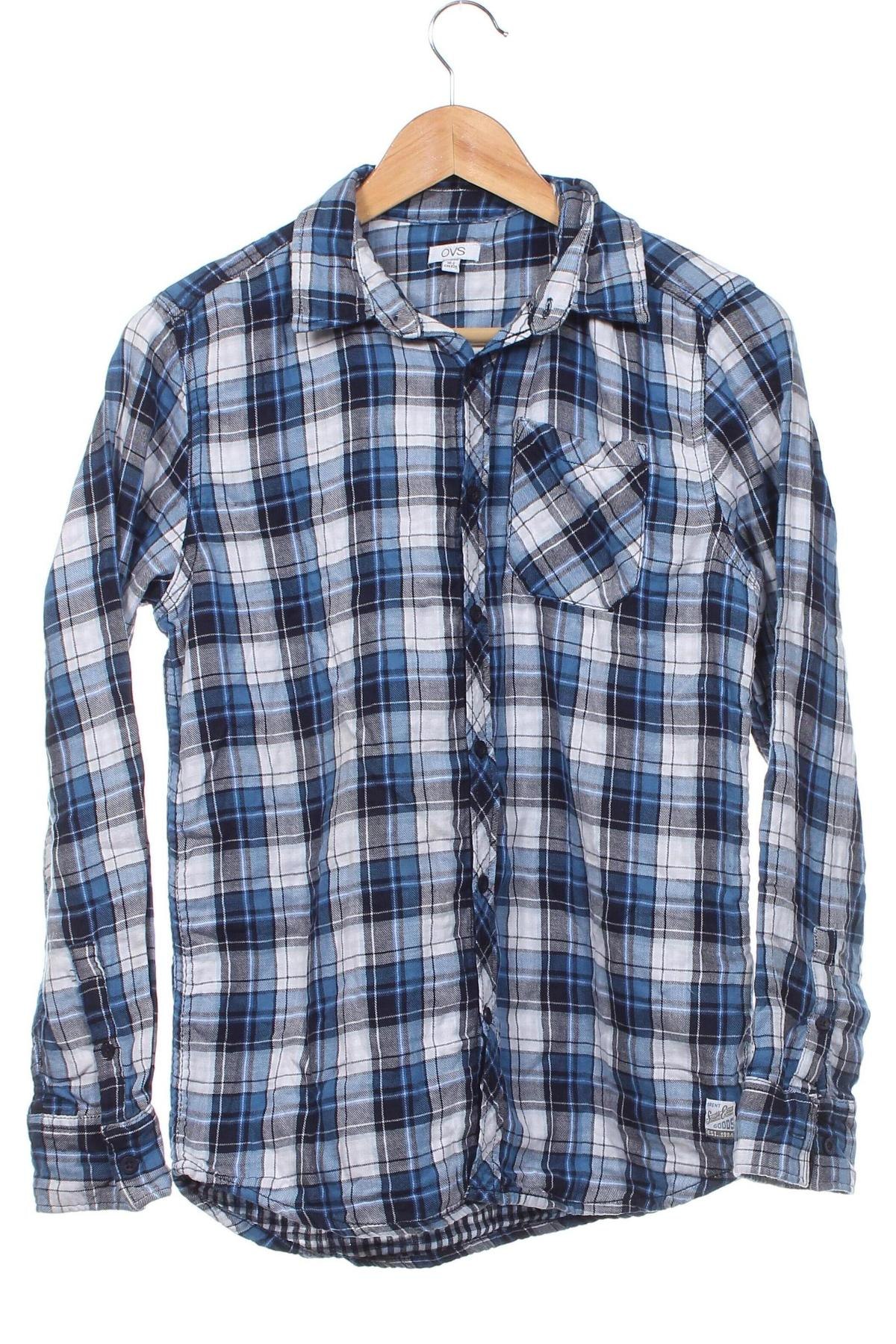 Παιδικό πουκάμισο Oviesse, Μέγεθος 14-15y/ 168-170 εκ., Χρώμα Μπλέ, Τιμή 3,94 €