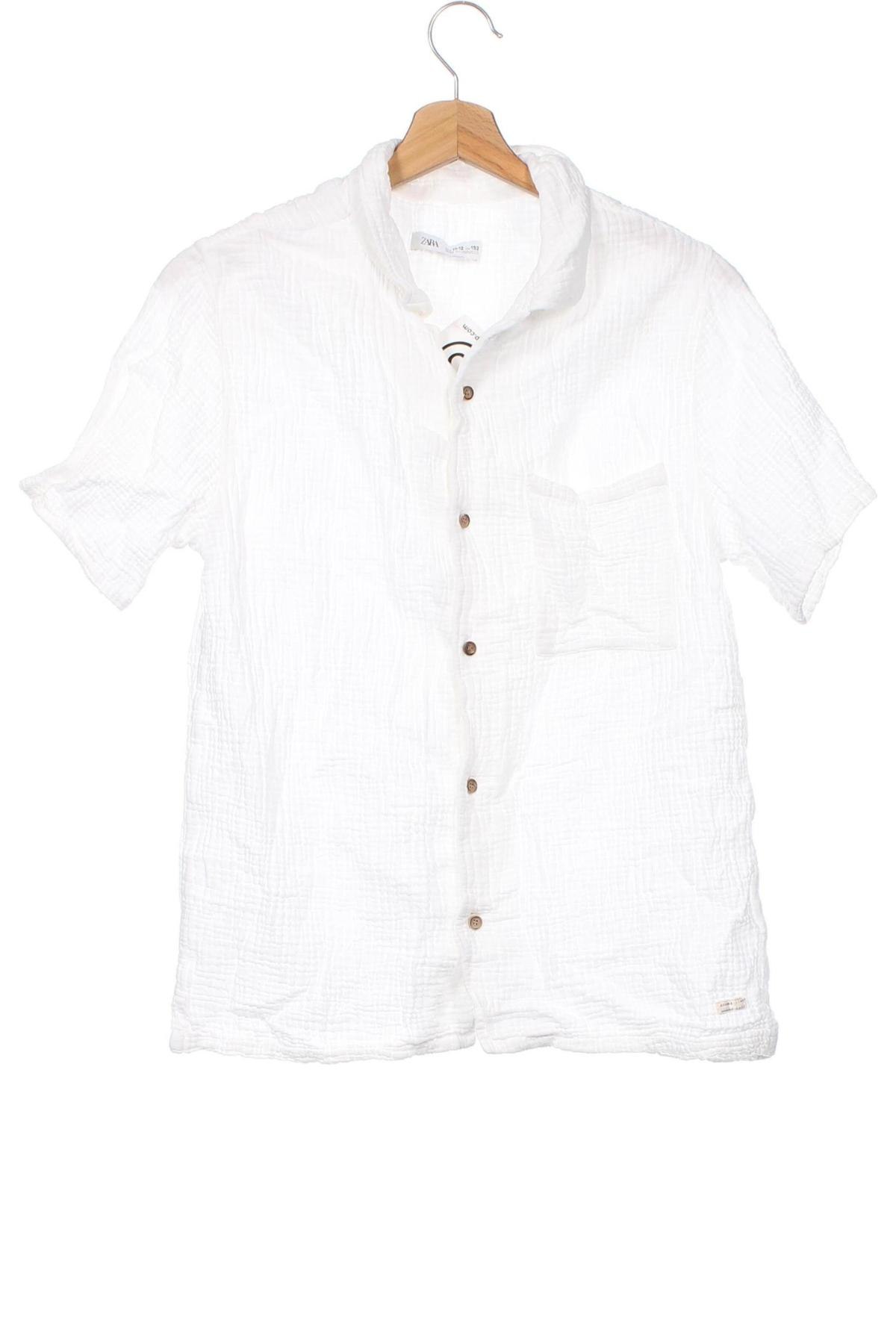 Παιδικό πουκάμισο Zara, Μέγεθος 11-12y/ 152-158 εκ., Χρώμα Λευκό, Τιμή 7,22 €