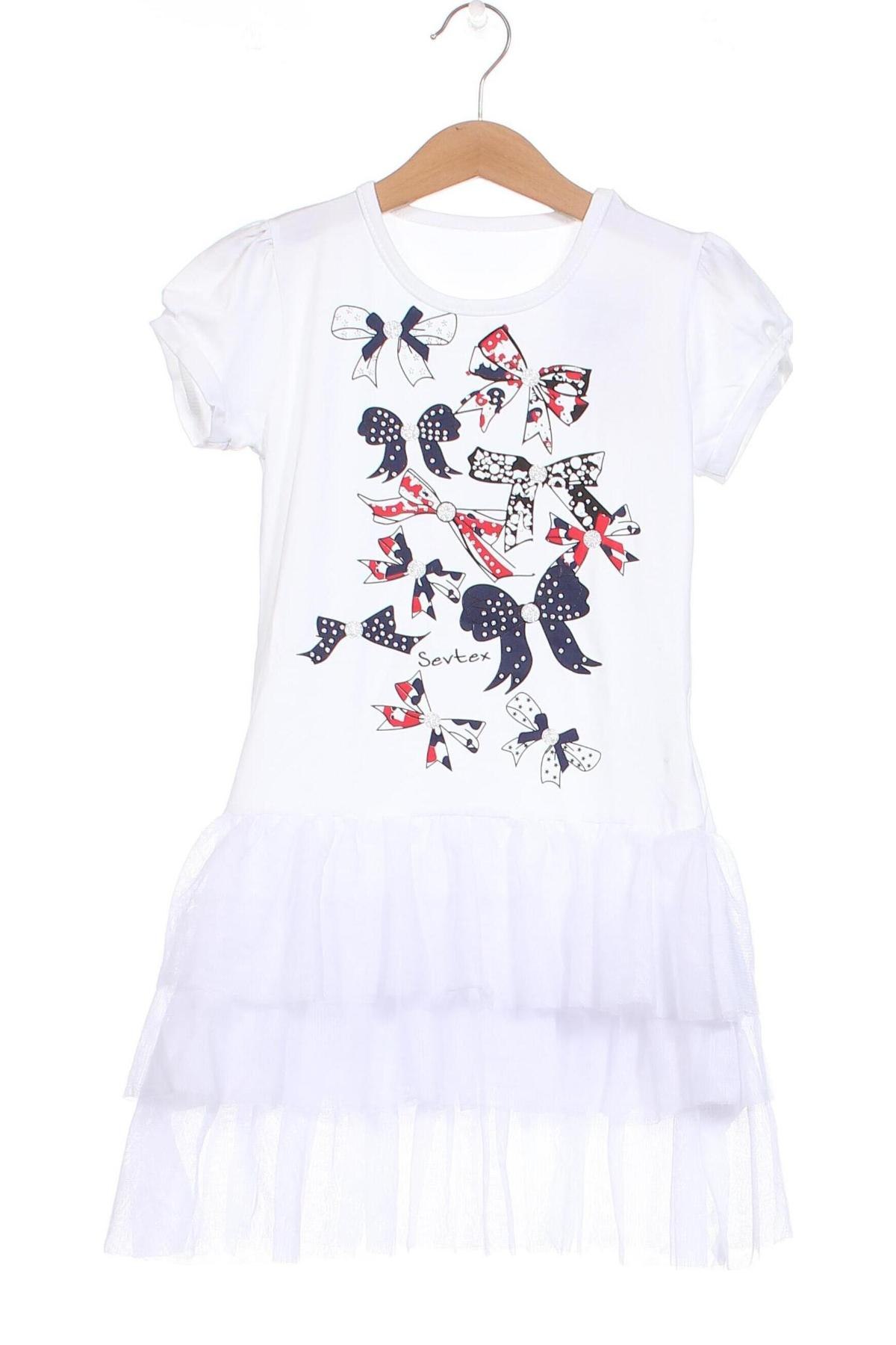 Kinderkleid, Größe 5-6y/ 116-122 cm, Farbe Weiß, Preis 11,08 €