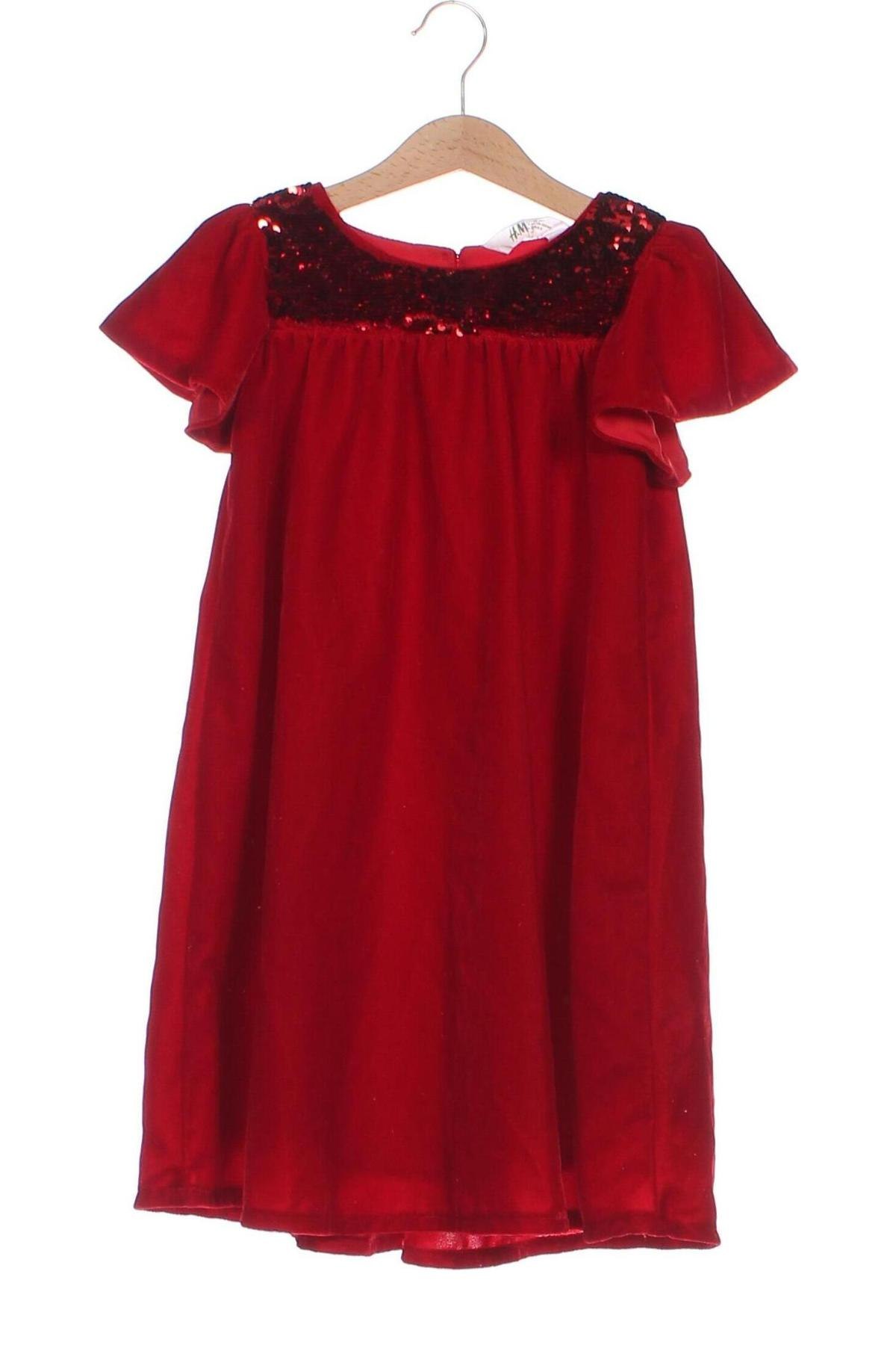 Dětské šaty  H&M, Velikost 7-8y/ 128-134 cm, Barva Červená, Cena  329,00 Kč