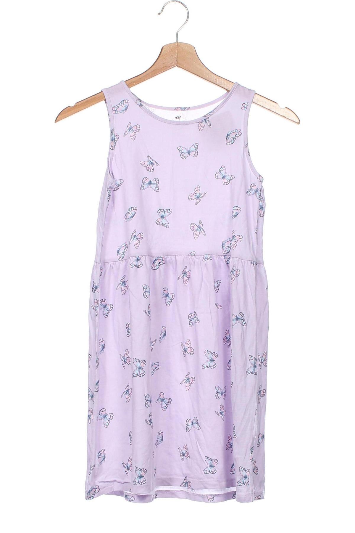 Детска рокля H&M, Размер 8-9y/ 134-140 см, Цвят Лилав, Цена 13,11 лв.