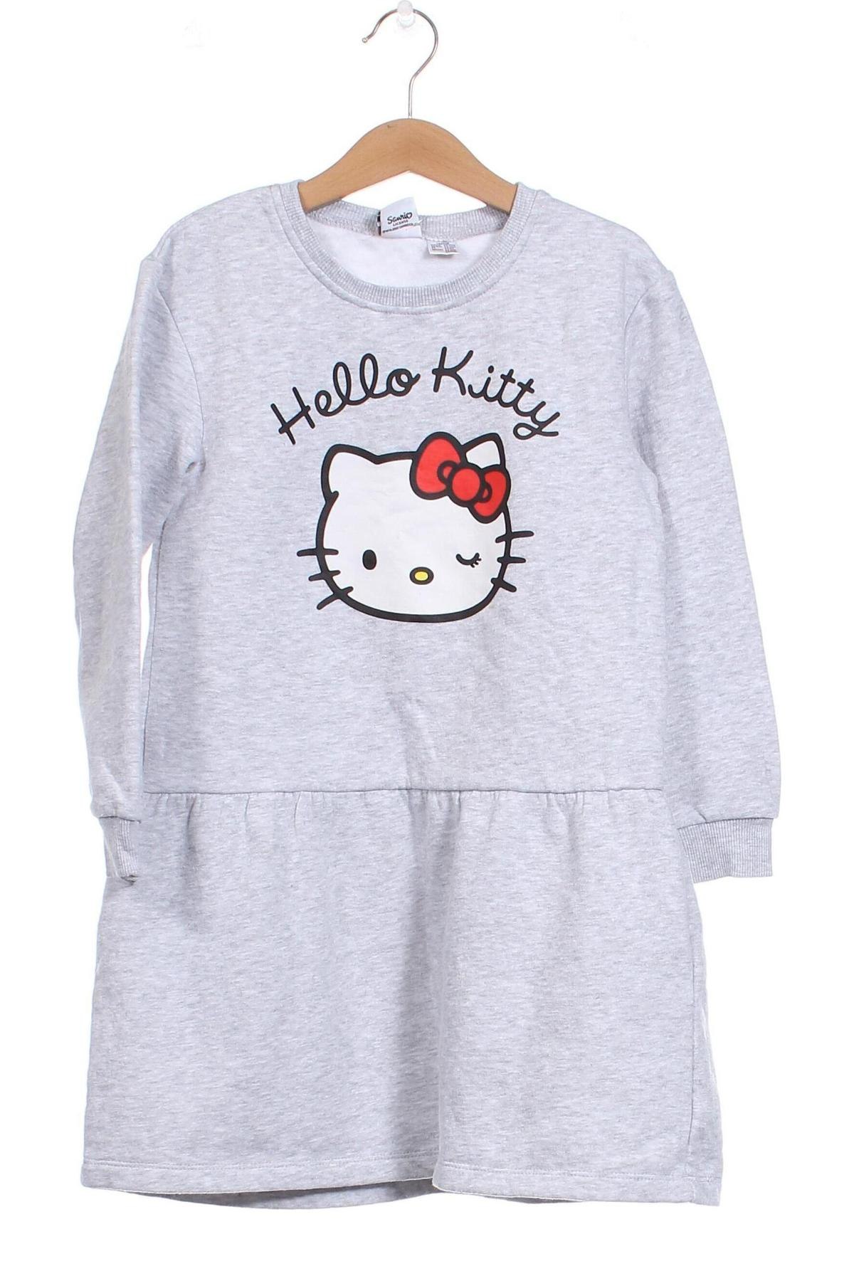Kinderkleid Hello Kitty, Größe 6-7y/ 122-128 cm, Farbe Grau, Preis 17,24 €
