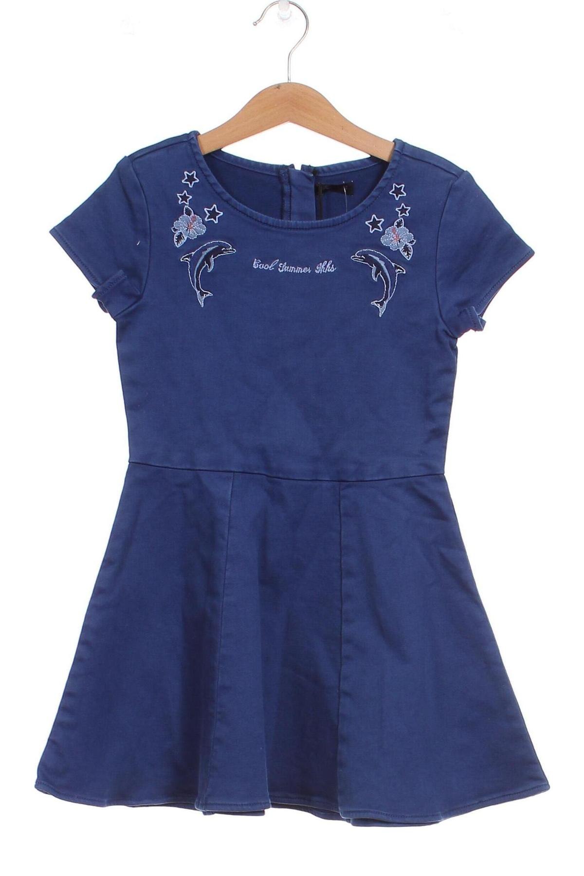Детска рокля IKKS, Размер 5-6y/ 116-122 см, Цвят Син, Цена 74,50 лв.