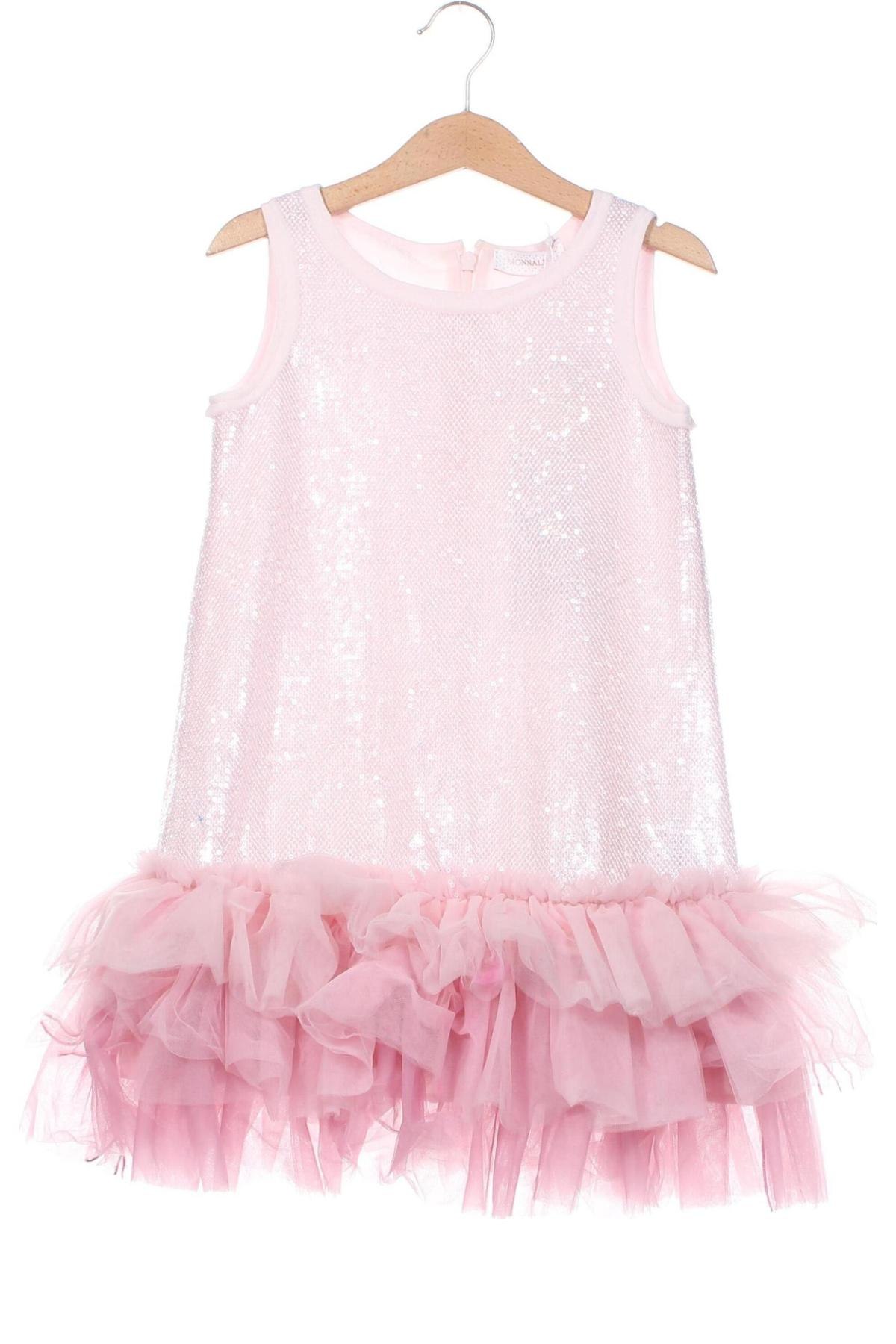 Детска рокля Monnalisa, Размер 6-7y/ 122-128 см, Цвят Розов, Цена 159,00 лв.