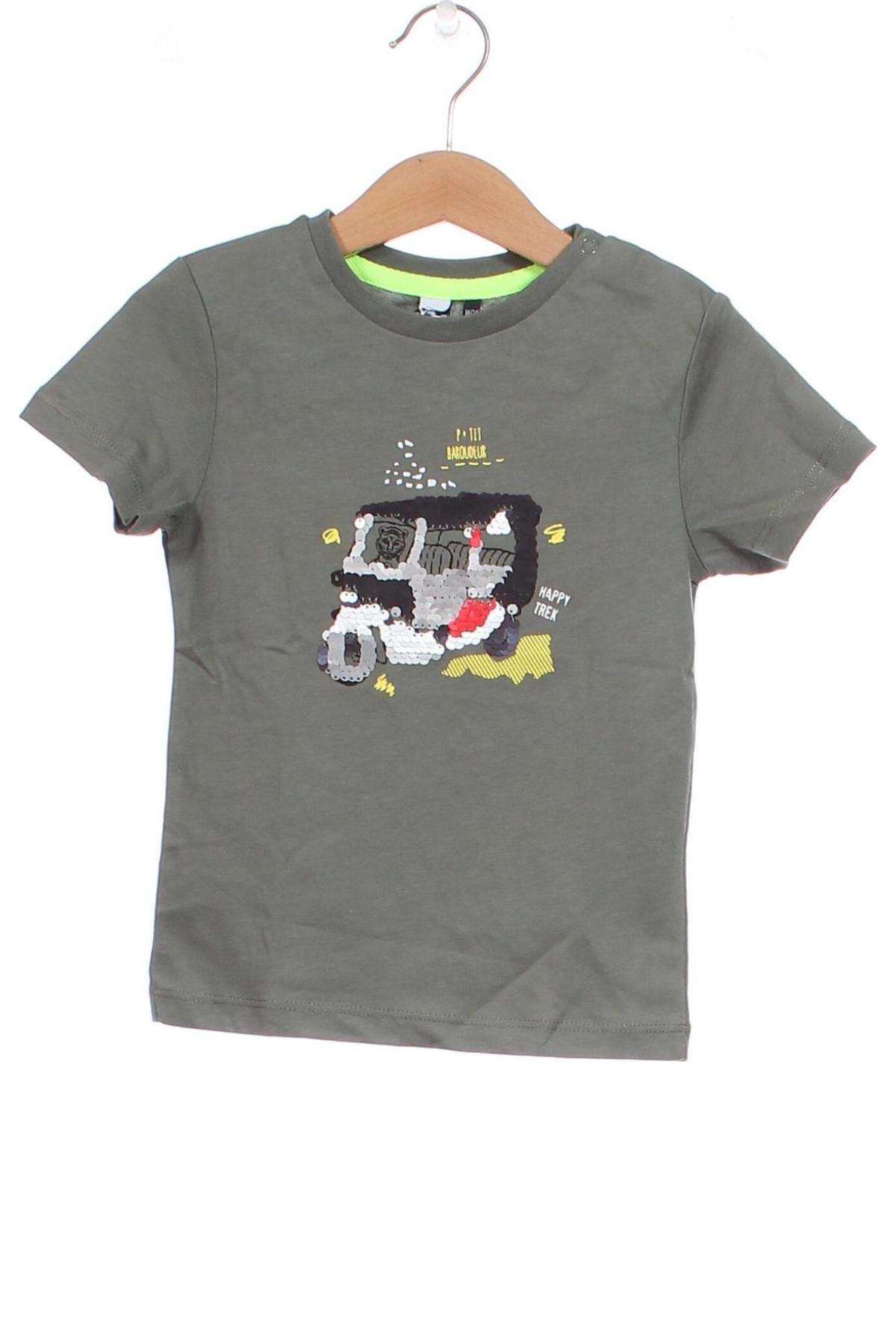 Dziecięcy T-shirt 3 Pommes, Rozmiar 18-24m/ 86-98 cm, Kolor Zielony, Cena 42,65 zł