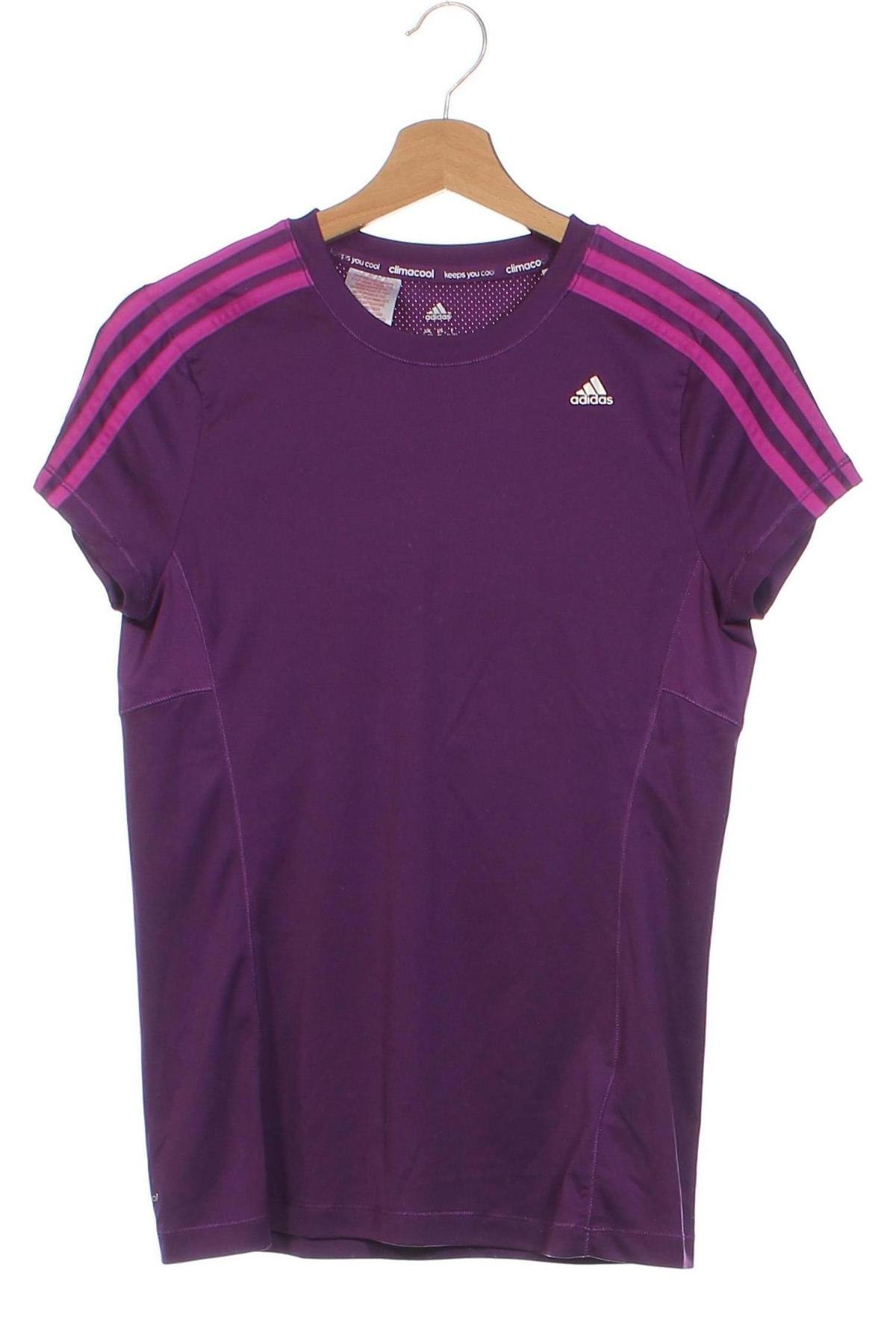 Dziecięcy T-shirt Adidas, Rozmiar 15-18y/ 170-176 cm, Kolor Fioletowy, Cena 54,38 zł