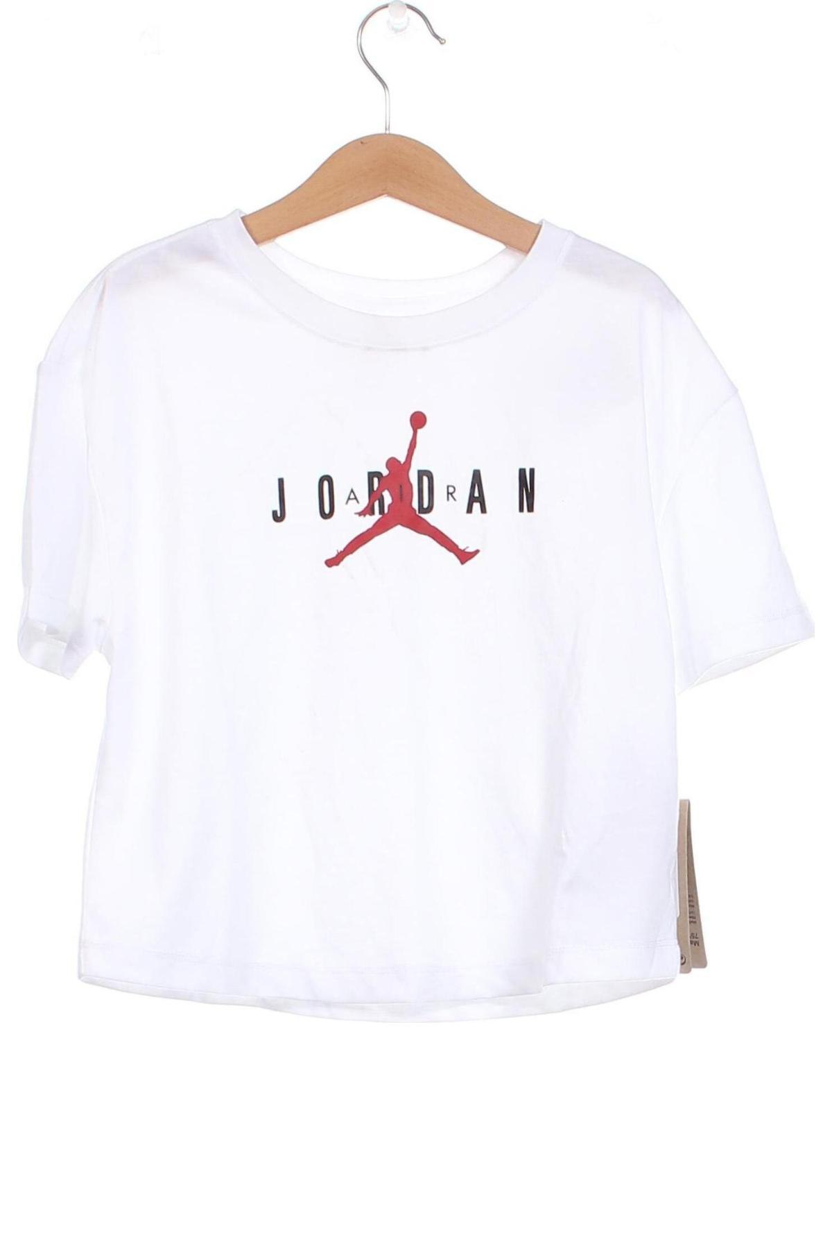 Kinder T-Shirt Air Jordan Nike, Größe 6-7y/ 122-128 cm, Farbe Weiß, Preis 35,57 €