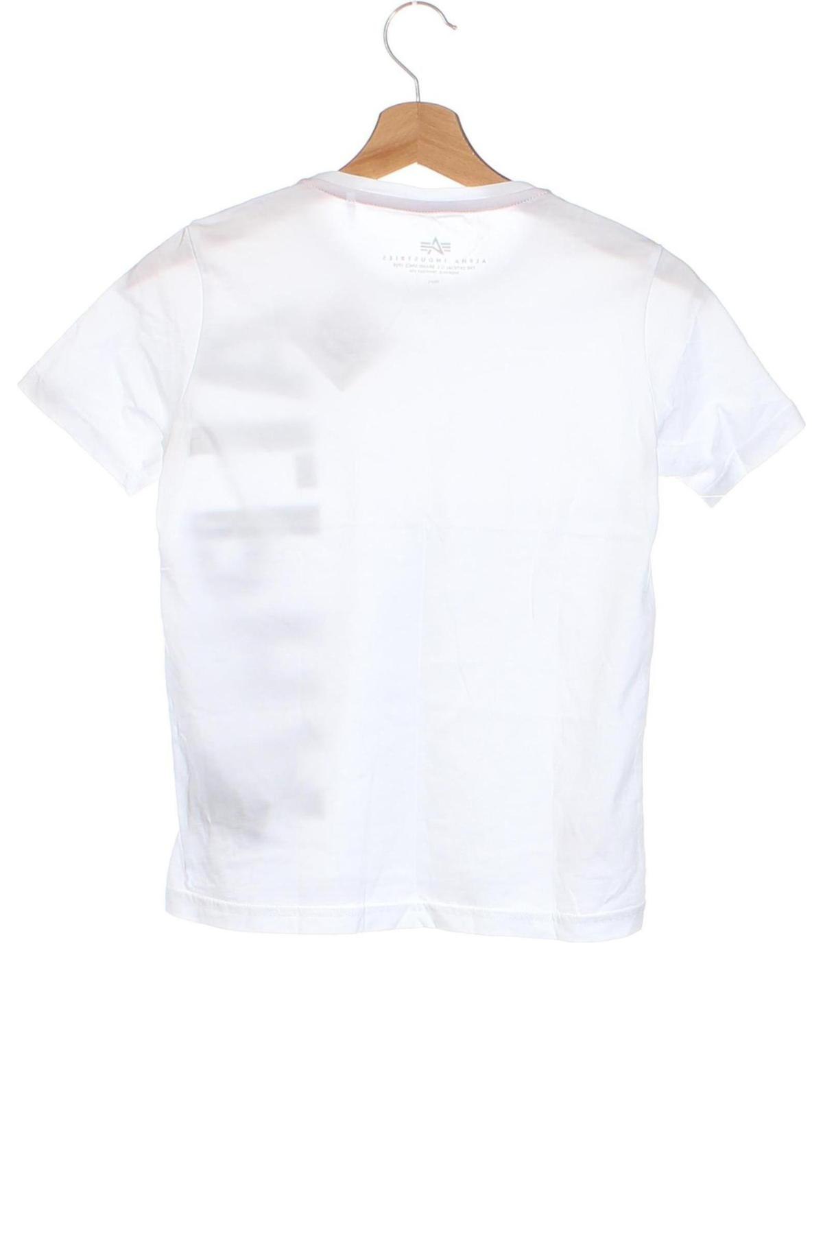 Kinder T-Shirt Alpha Industries, Größe 9-10y/ 140-146 cm, Farbe Weiß, Preis € 13,15