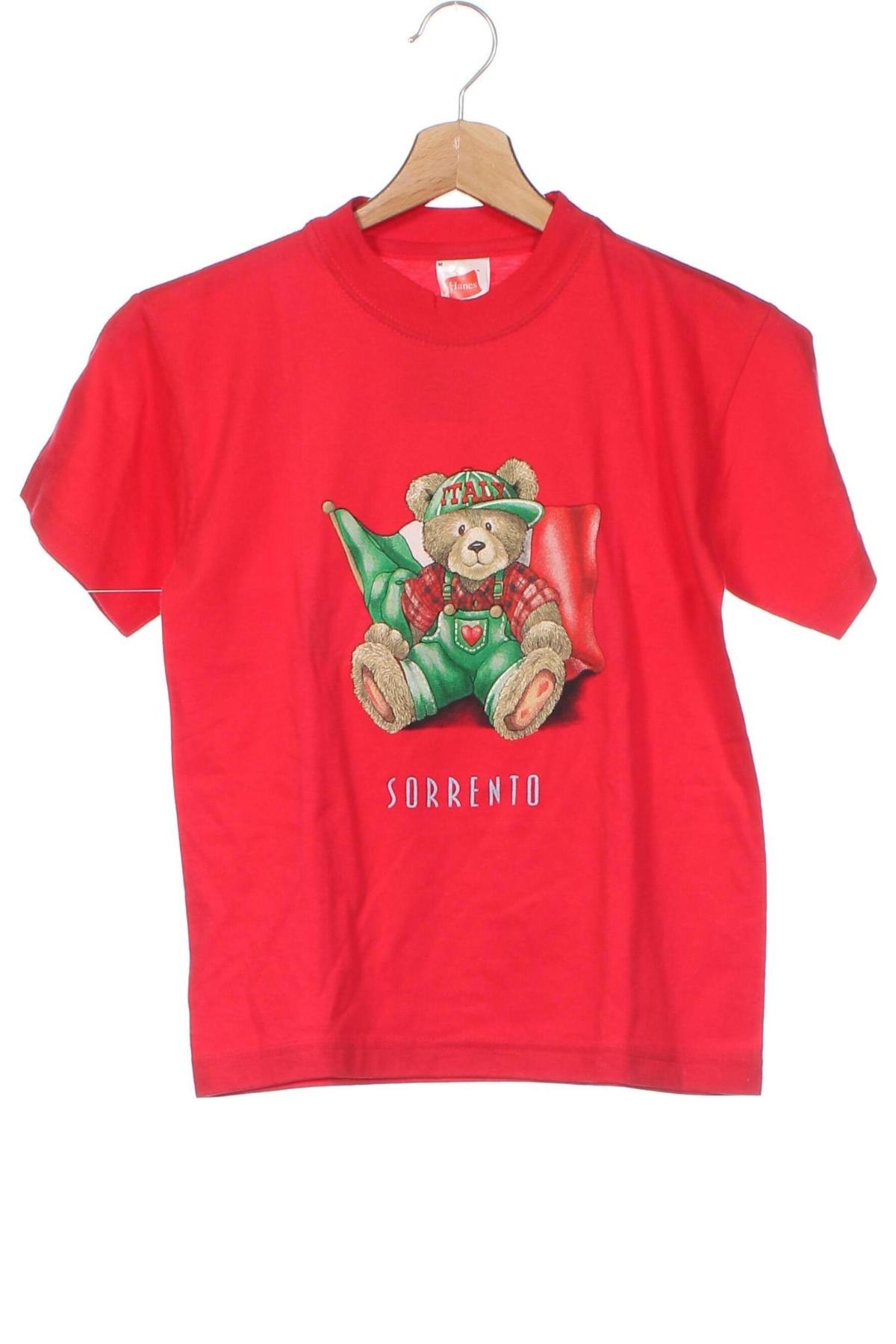 Детска тениска Hanes, Размер 9-10y/ 140-146 см, Цвят Червен, Цена 6,84 лв.