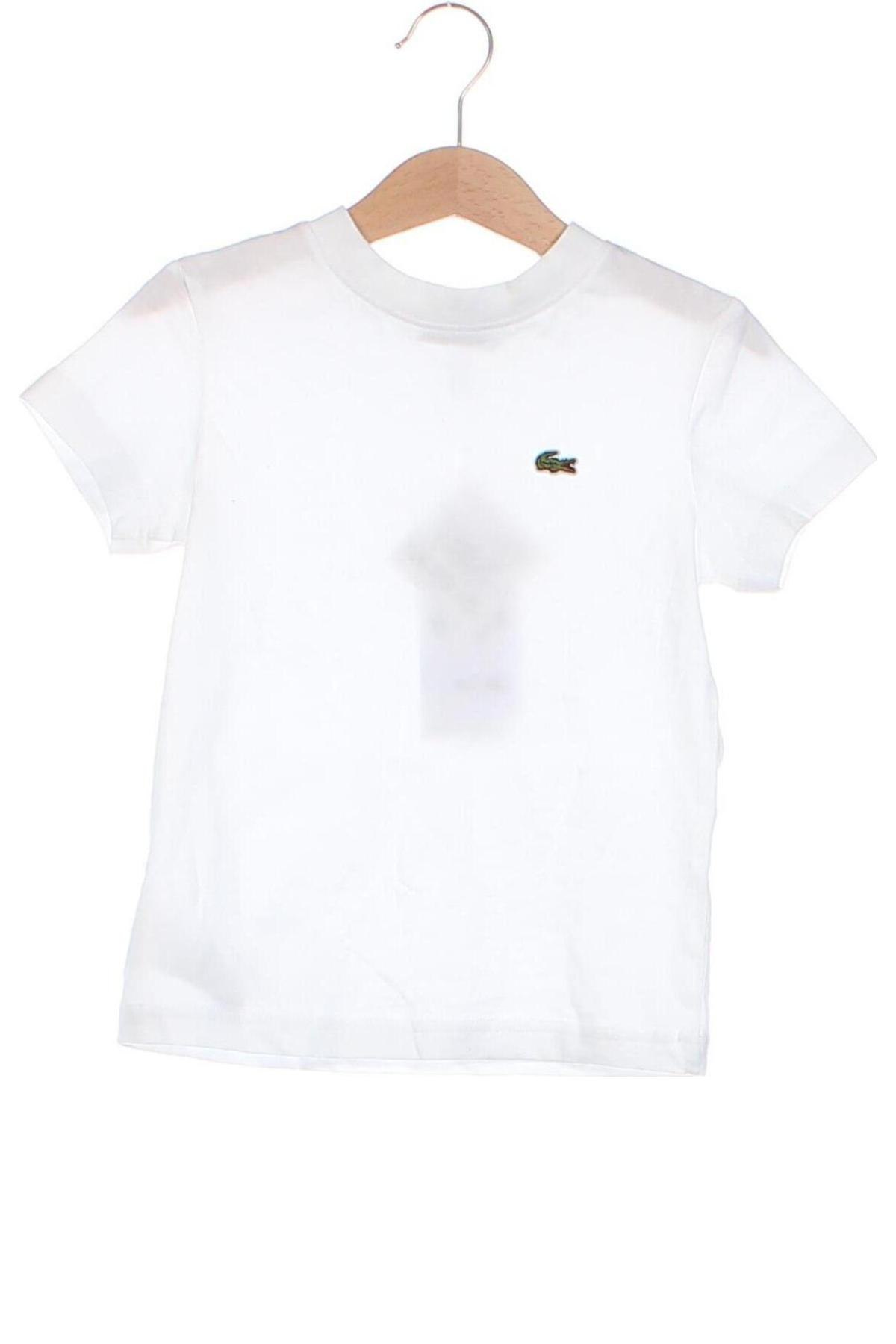 Kinder T-Shirt Lacoste, Größe 2-3y/ 98-104 cm, Farbe Weiß, Preis 32,99 €