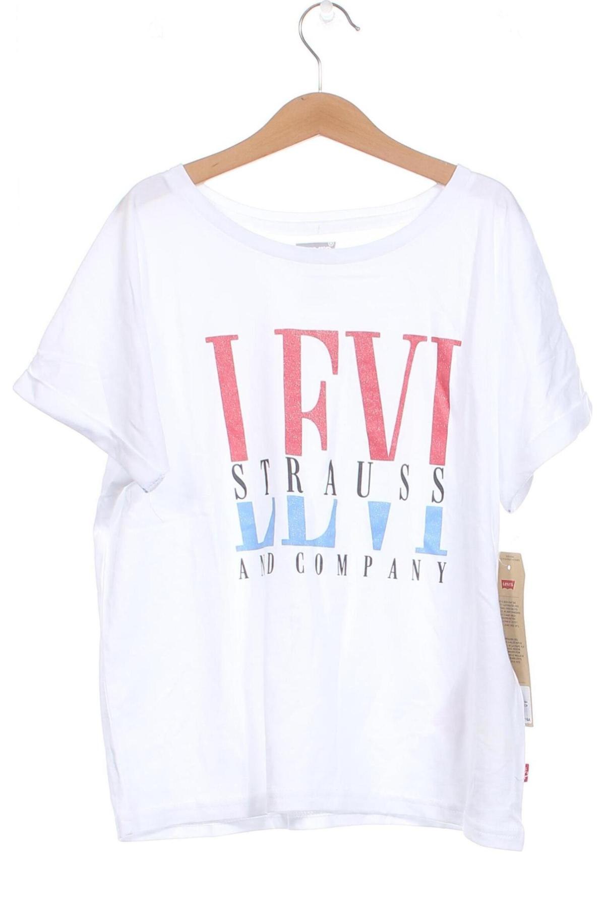 Παιδικό μπλουζάκι Levi's, Μέγεθος 12-13y/ 158-164 εκ., Χρώμα Λευκό, Τιμή 26,29 €