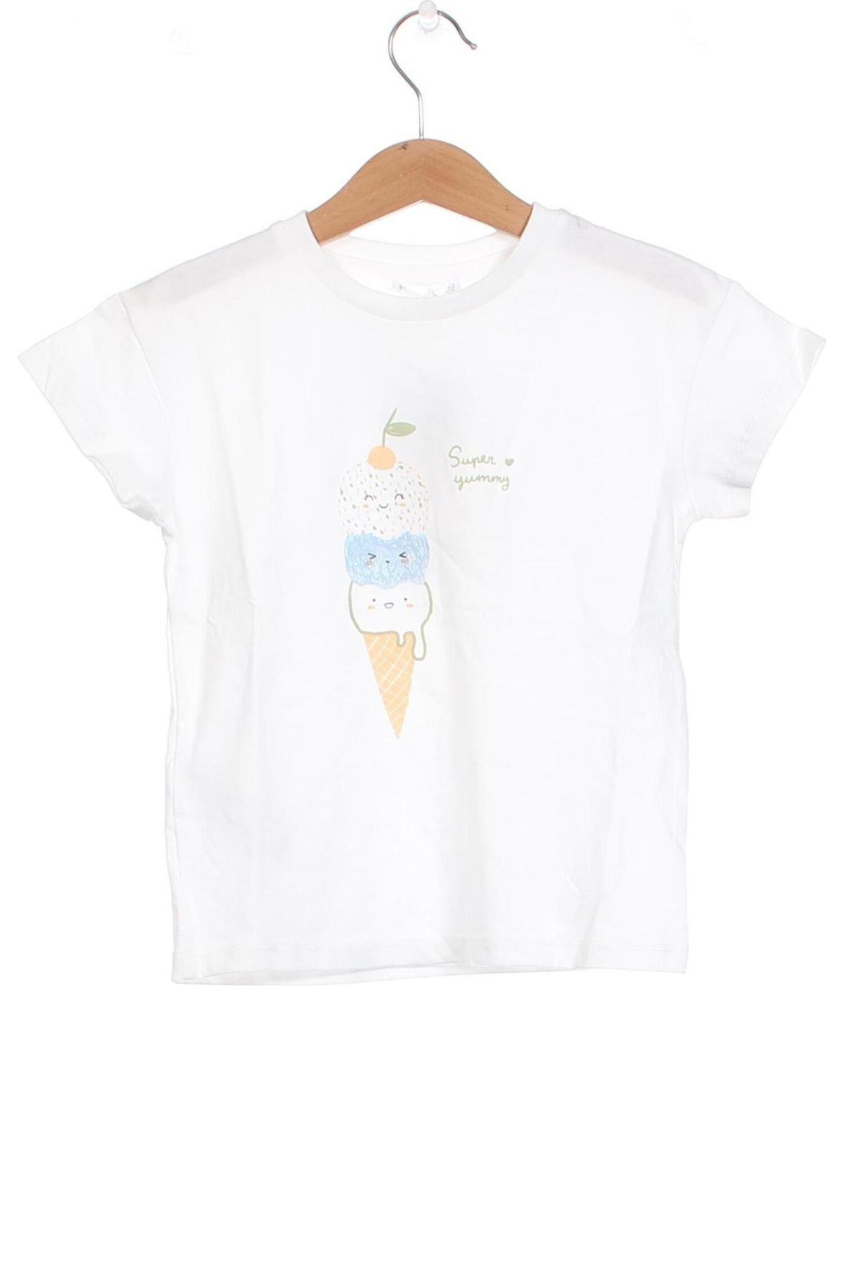 Детска тениска Mango, Размер 2-3y/ 98-104 см, Цвят Бял, Цена 15,00 лв.