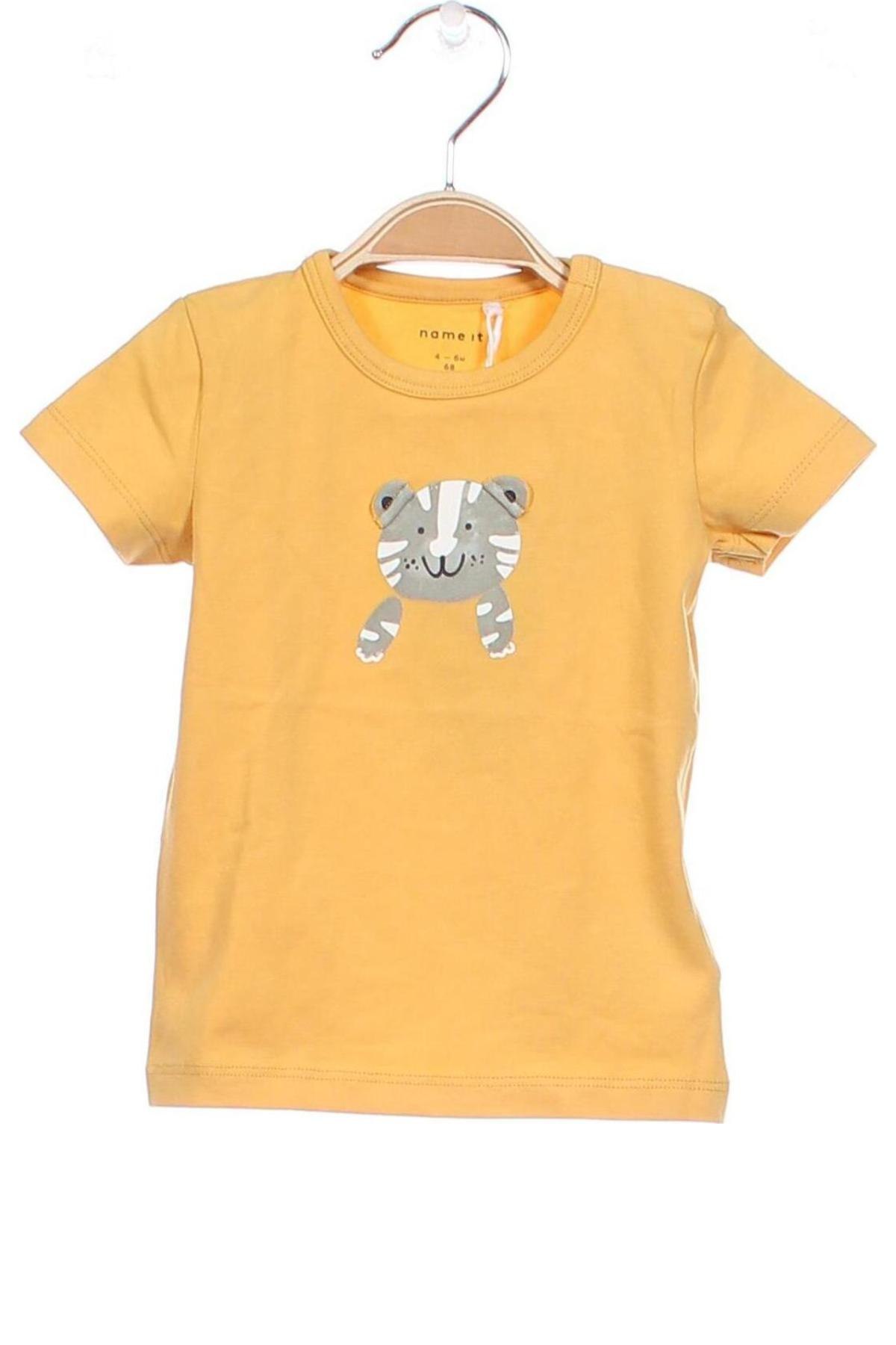 Tricou pentru copii Name It, Mărime 3-6m/ 62-68 cm, Culoare Galben, Preț 46,99 Lei