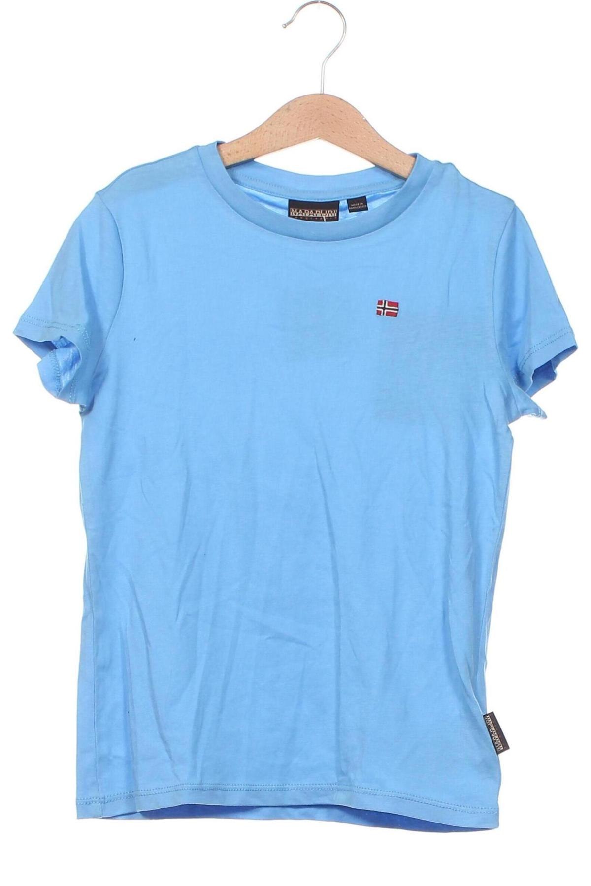 Kinder T-Shirt Napapijri, Größe 7-8y/ 128-134 cm, Farbe Blau, Preis 11,71 €