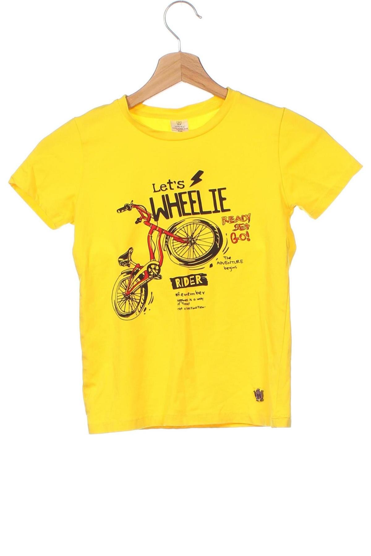 Παιδικό μπλουζάκι Wanex Kids, Μέγεθος 4-5y/ 110-116 εκ., Χρώμα Κίτρινο, Τιμή 6,44 €