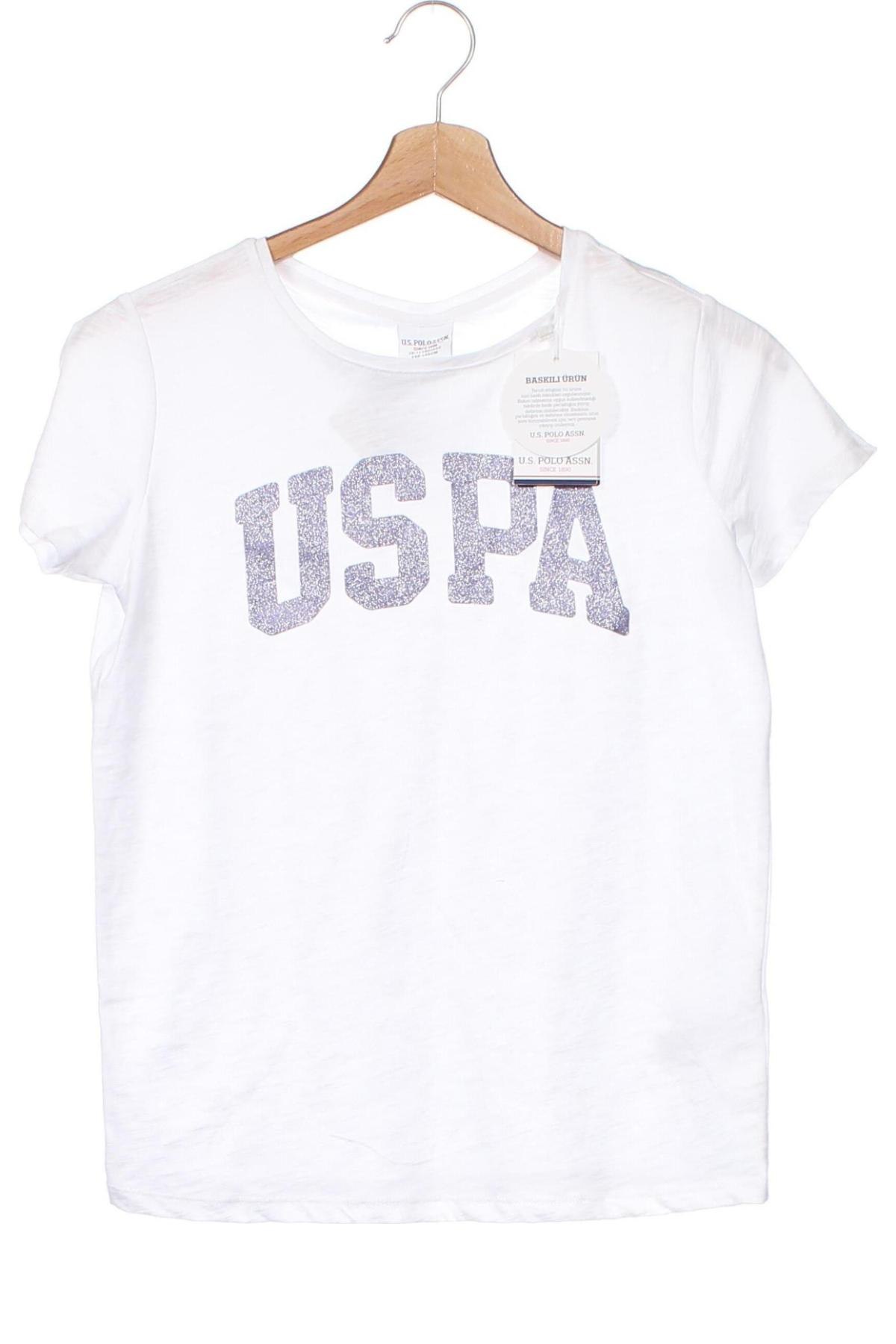 Dziecięcy T-shirt U.S. Polo Assn., Rozmiar 9-10y/ 140-146 cm, Kolor Biały, Cena 112,64 zł