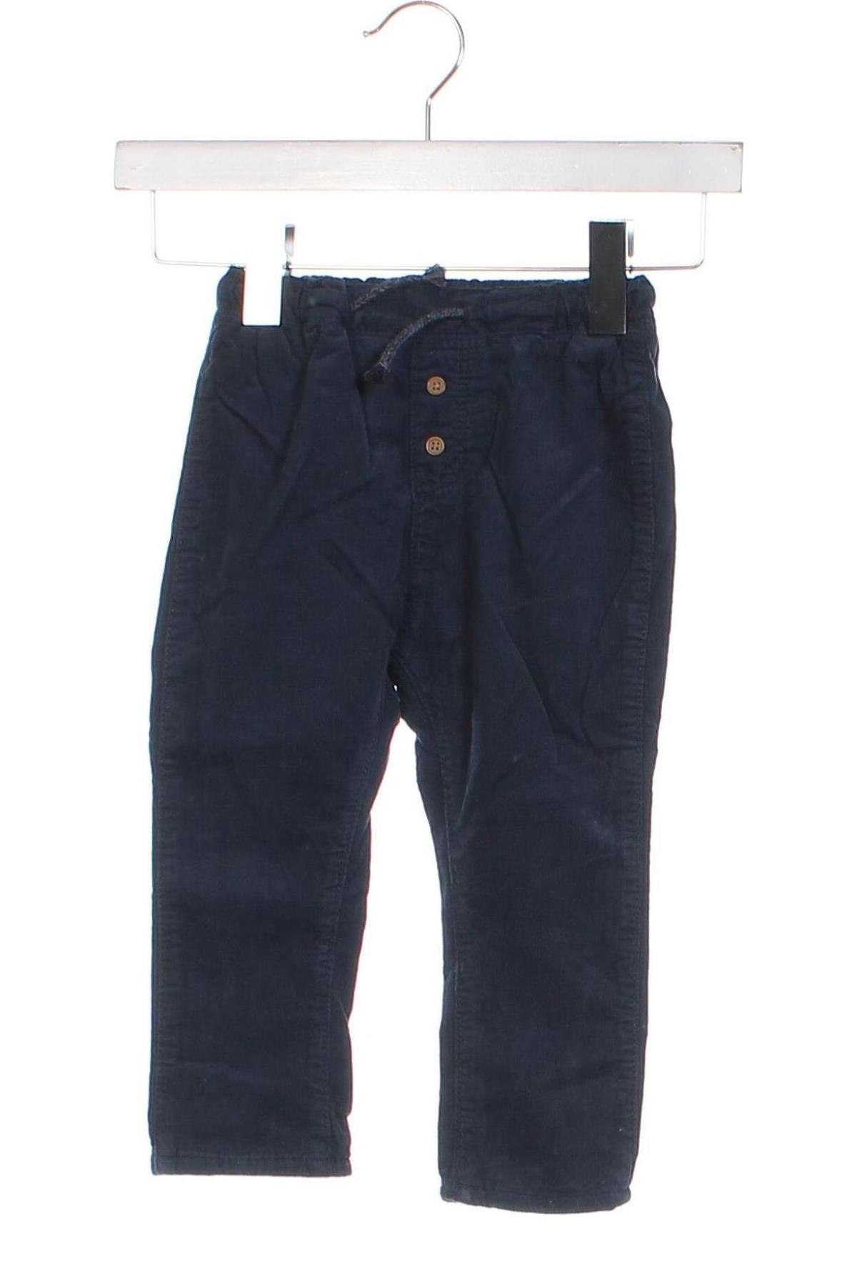 Pantaloni de catifea reiată, pentru copii H&M, Mărime 18-24m/ 86-98 cm, Culoare Albastru, Preț 43,42 Lei