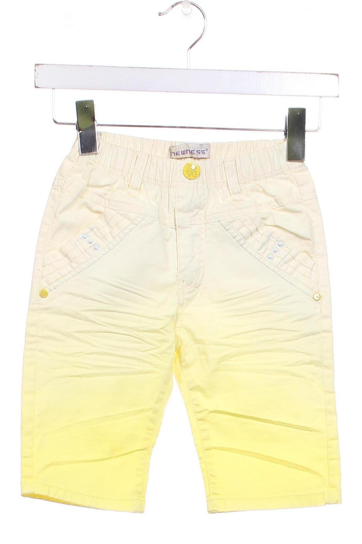 Παιδικό κοντό παντελόνι Newness, Μέγεθος 3-4y/ 104-110 εκ., Χρώμα Κίτρινο, Τιμή 4,08 €