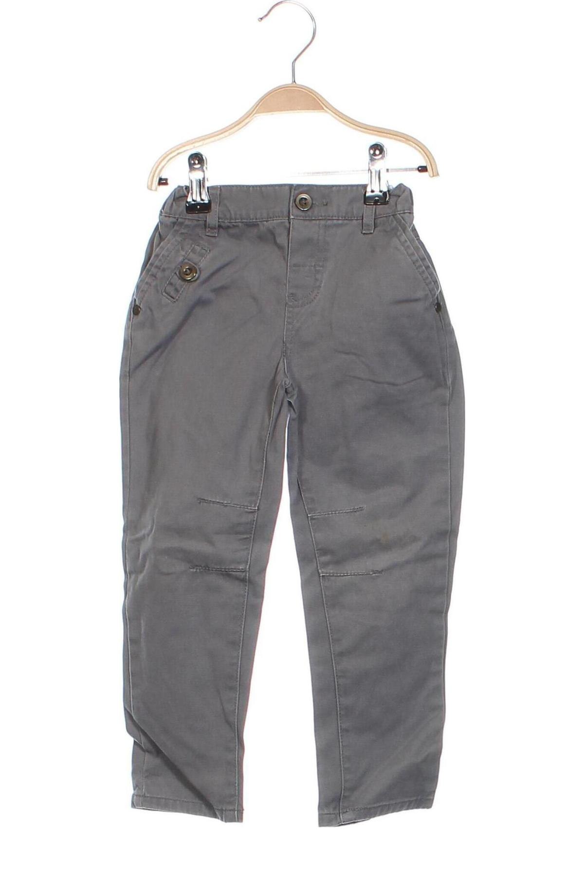 Детски панталон H&T, Размер 3-4y/ 104-110 см, Цвят Сив, Цена 10,03 лв.