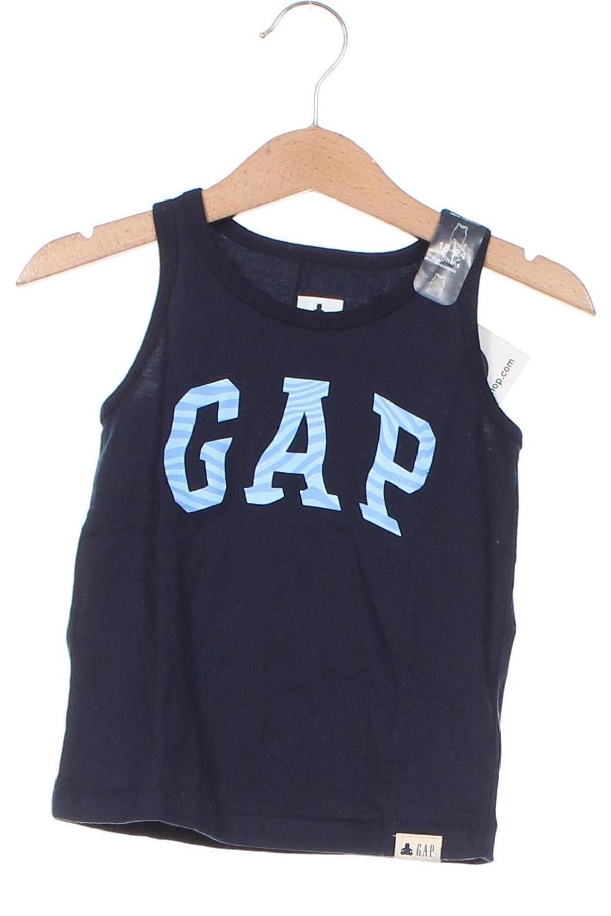 Μπλουζάκι αμάνικο παιδικό Gap Baby, Μέγεθος 18-24m/ 86-98 εκ., Χρώμα Μπλέ, Τιμή 11,40 €