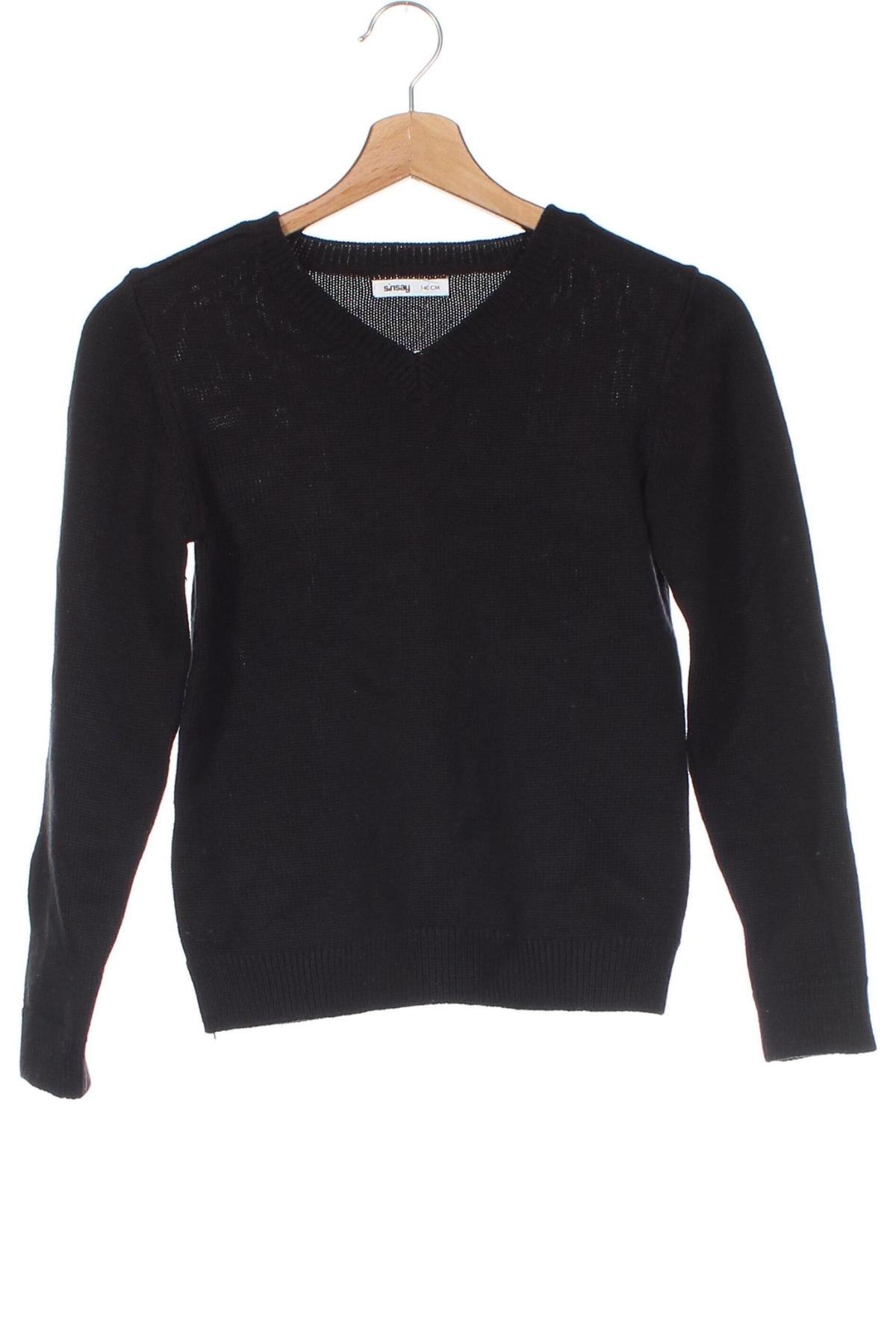 Детски пуловер Sinsay, Размер 8-9y/ 134-140 см, Цвят Черен, Цена 9,67 лв.