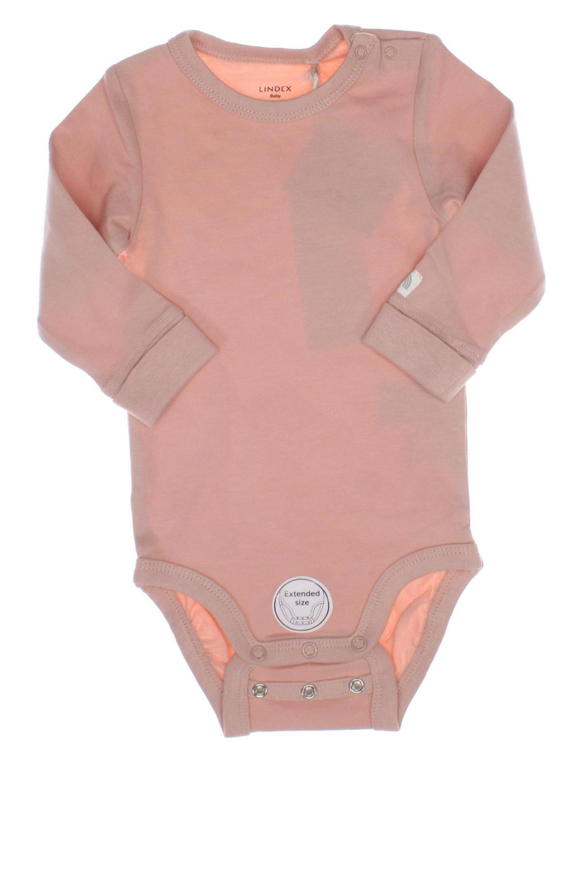 Dziecięce body Lindex, Rozmiar 2-3m/ 56-62 cm, Kolor Różowy, Cena 25,16 zł