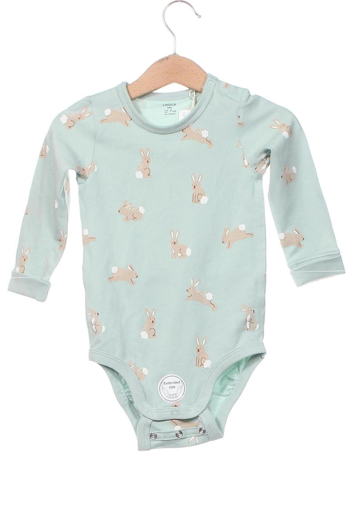 Dětské body  Lindex, Velikost 9-12m/ 74-80 cm, Barva Zelená, Cena  261,00 Kč