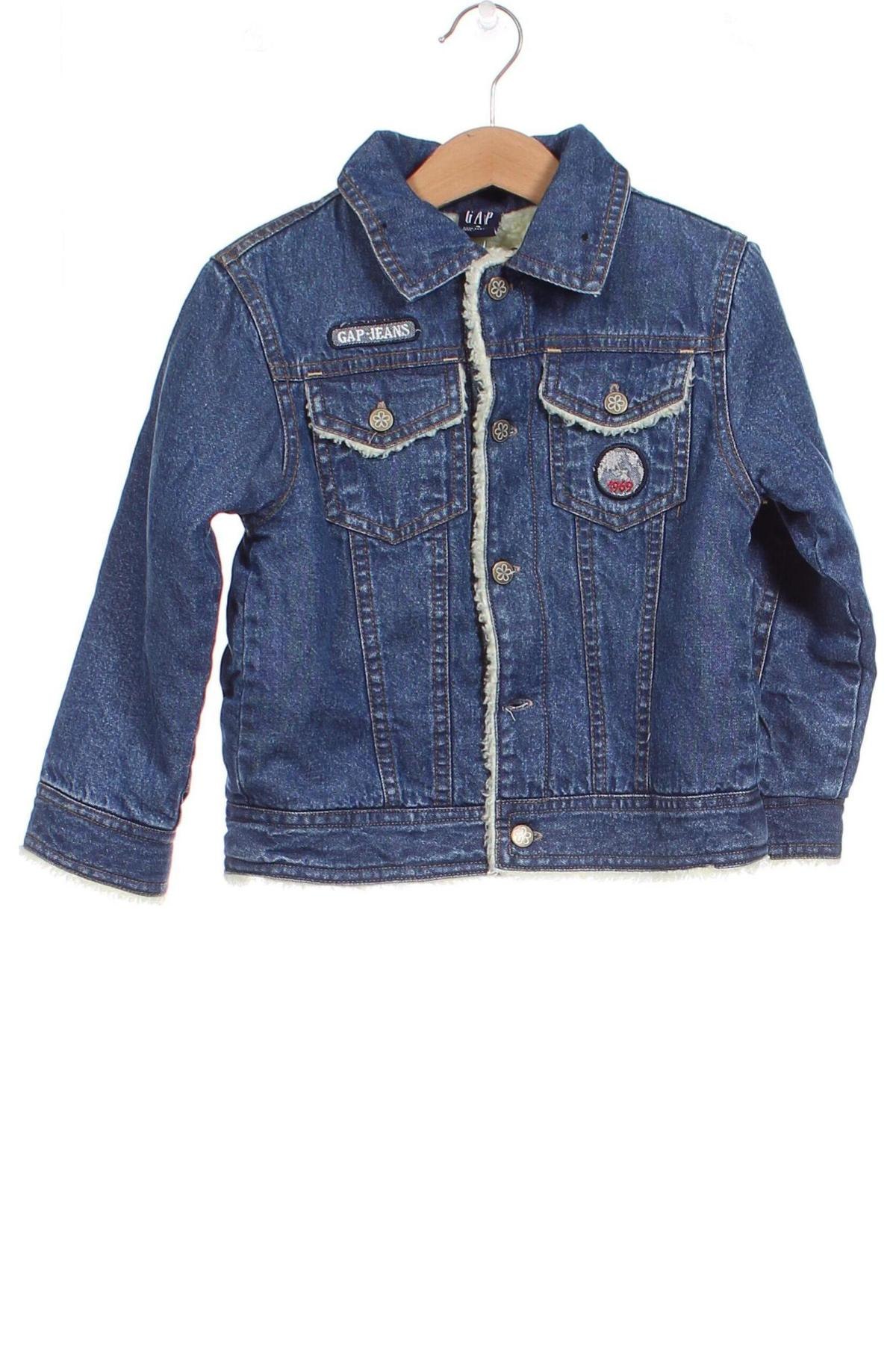 Kinder Jeansjacke Gap, Größe 7-8y/ 128-134 cm, Farbe Blau, Preis 9,33 €