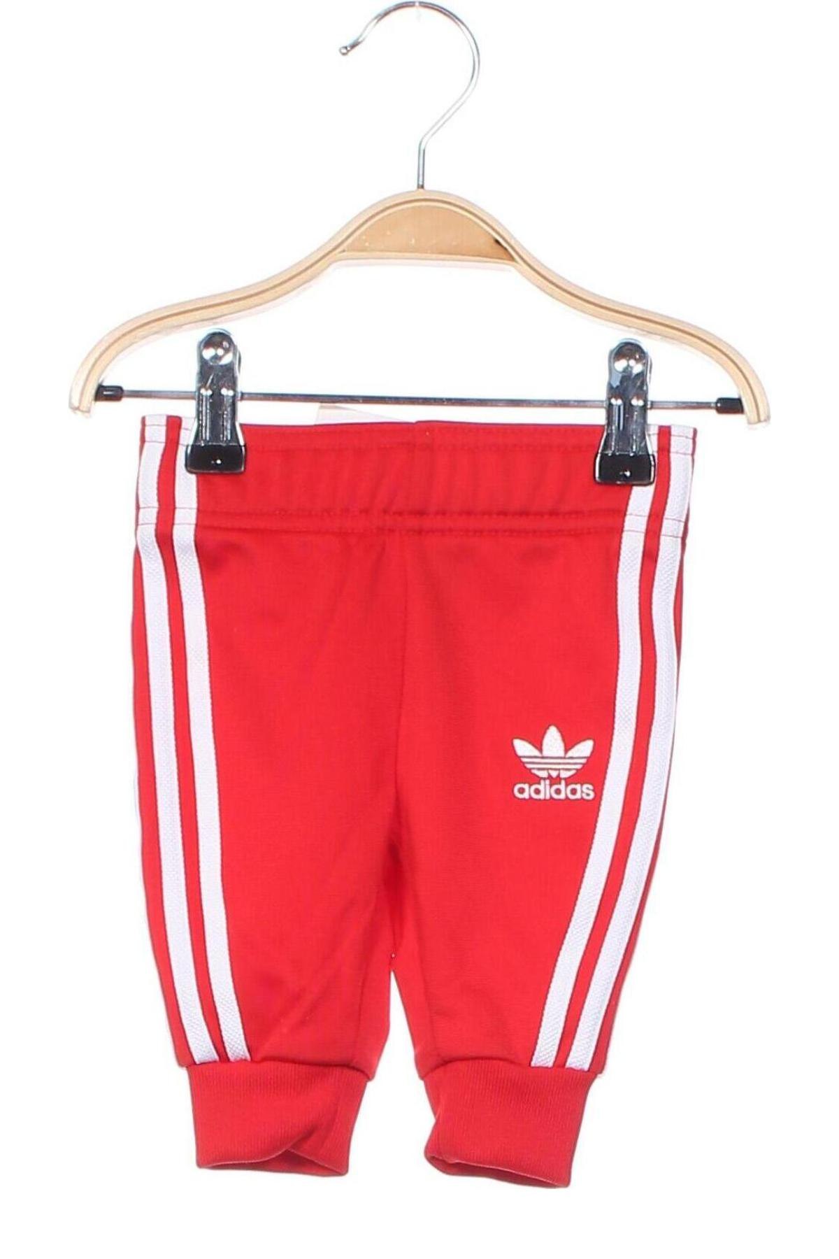 Dětské tepláky Adidas Originals, Velikost 2-3m/ 56-62 cm, Barva Červená, Cena  256,00 Kč