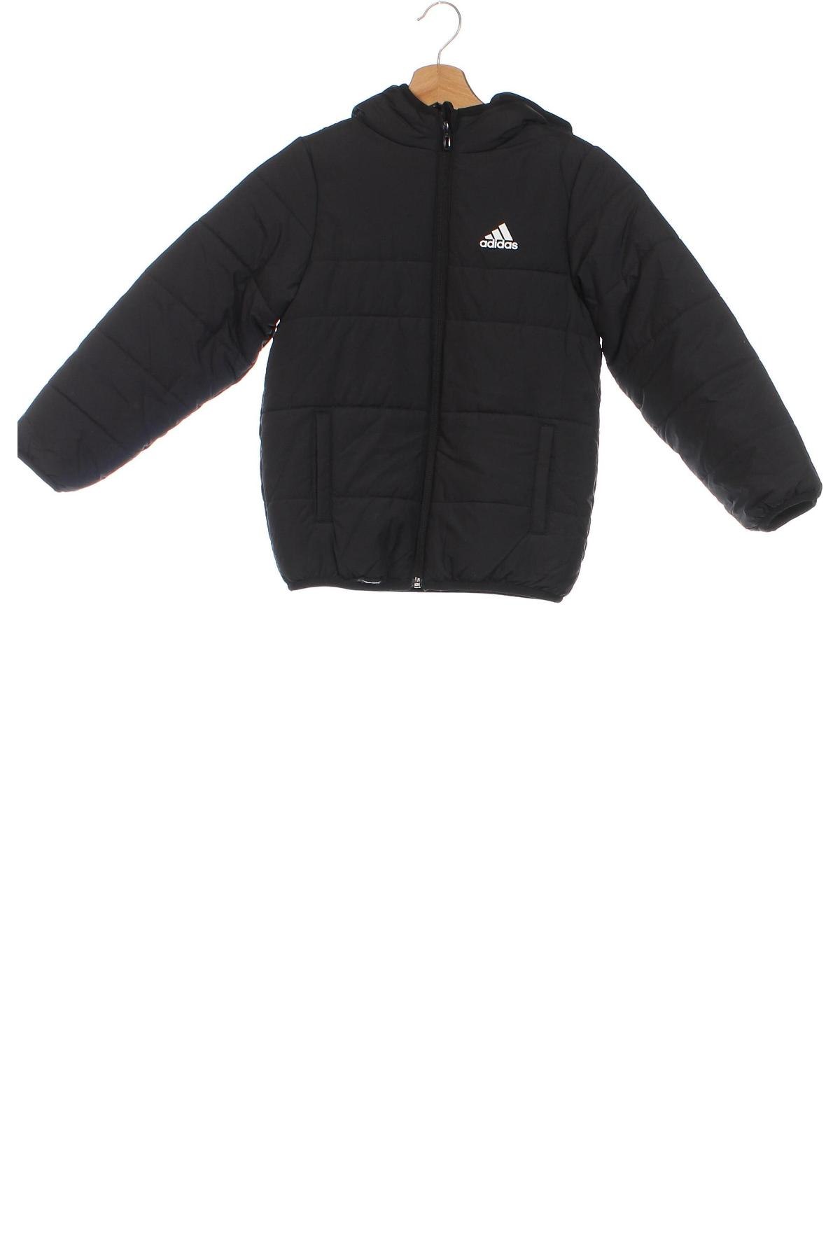 Kinderjacke Adidas, Größe 7-8y/ 128-134 cm, Farbe Schwarz, Preis 40,72 €